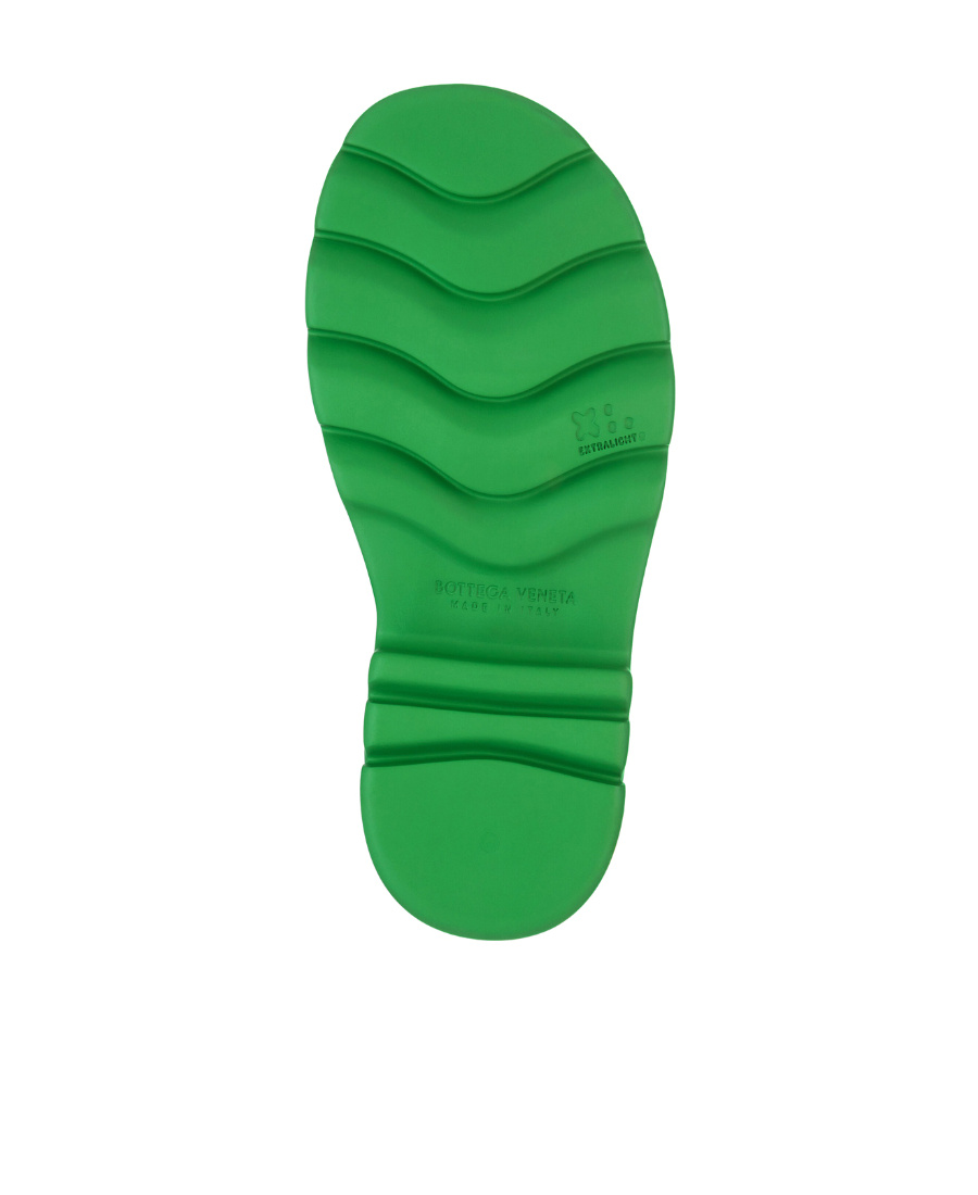 Bottega Veneta Flash Buckled Leather And Rubber Sandals In Green