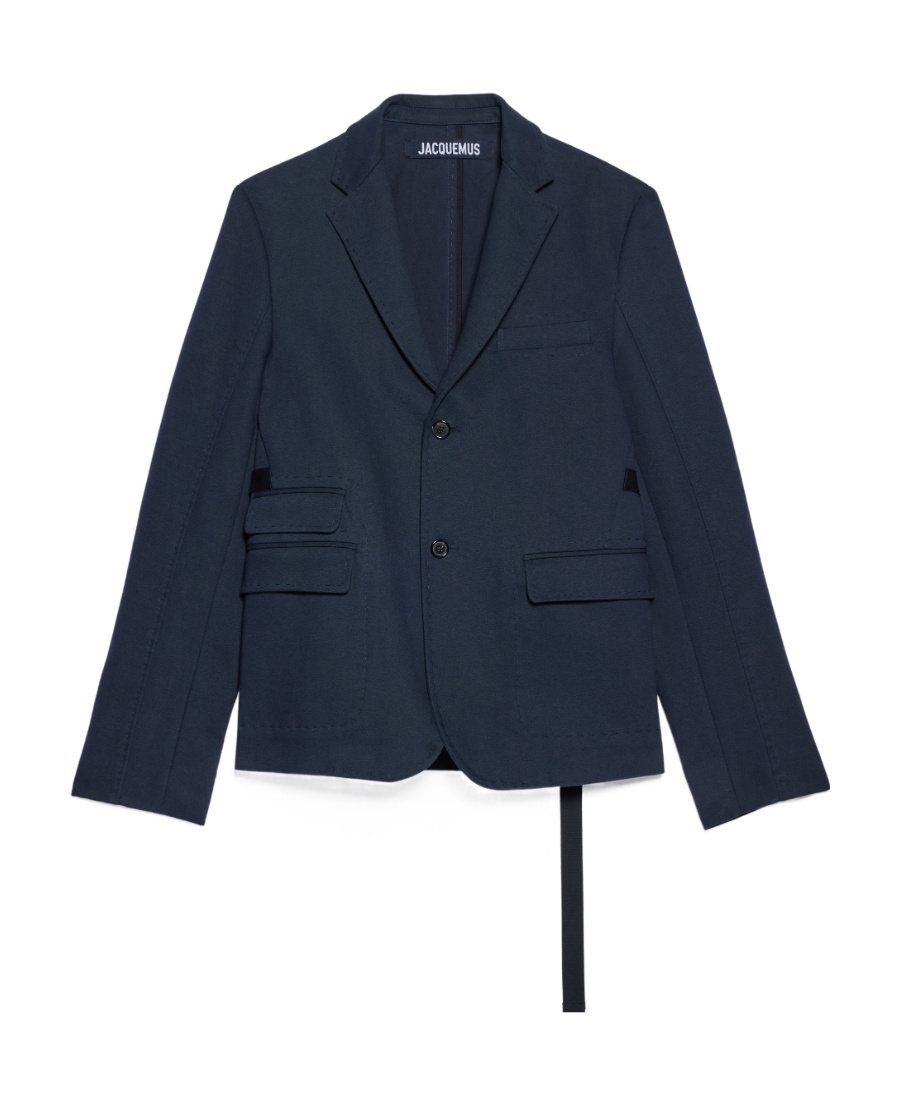 Jacquemus La Veste Piccinni Belted Jacket Featuring Notch Lapels In Black