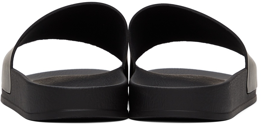Off-white Logo-print Slides In Black