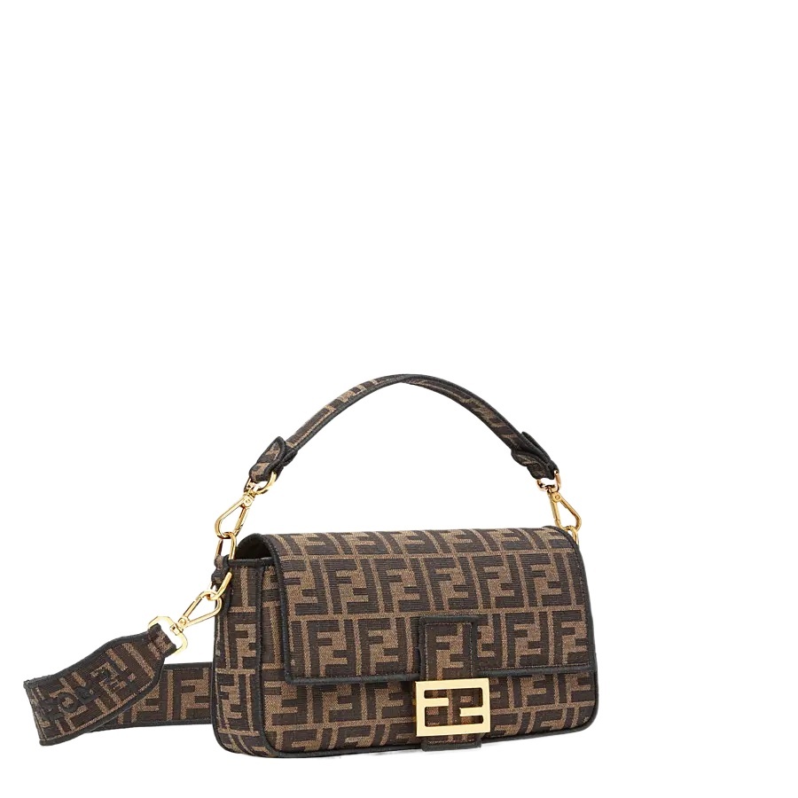 Fendi Ff Baguette Medium Shoulder Bag In Brown