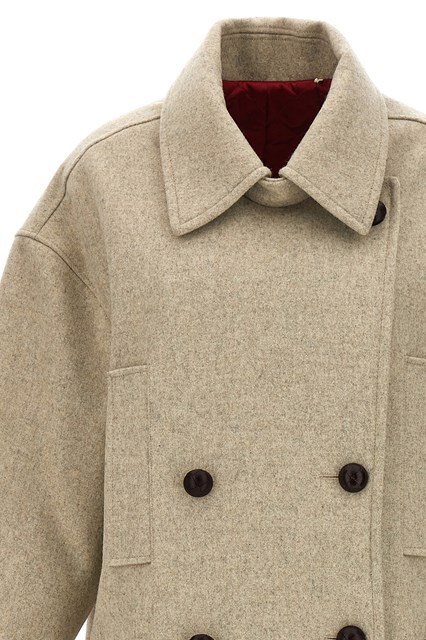 Isabel Marant Oversized Double-breasted Coat In Neutral