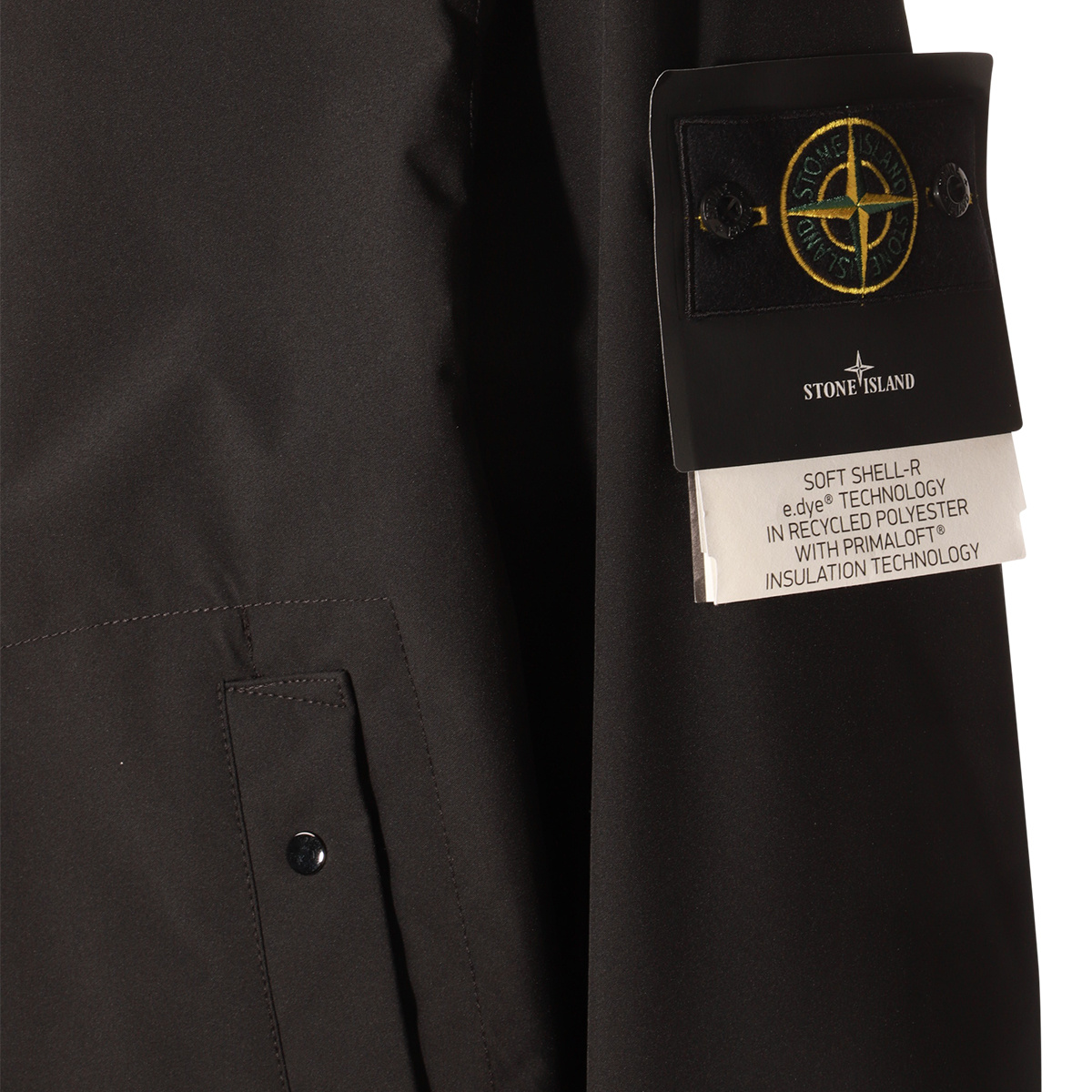 Stone Island Soft Shell Padded Jacket With Waterproof And Windproof Membrane In Black