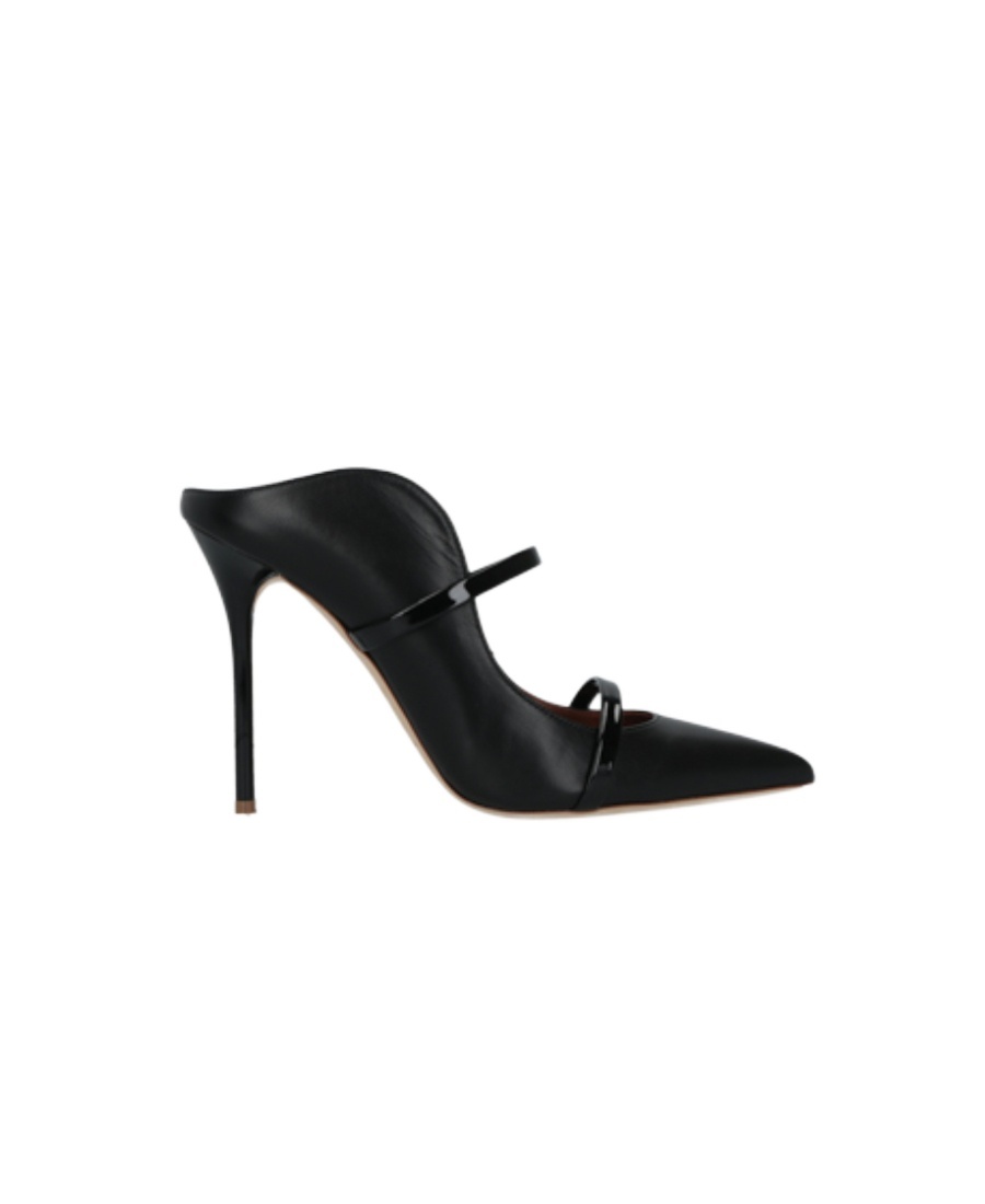 Malone Souliers Pointed Toe Mules With Glossy Strap Details In Animal Print