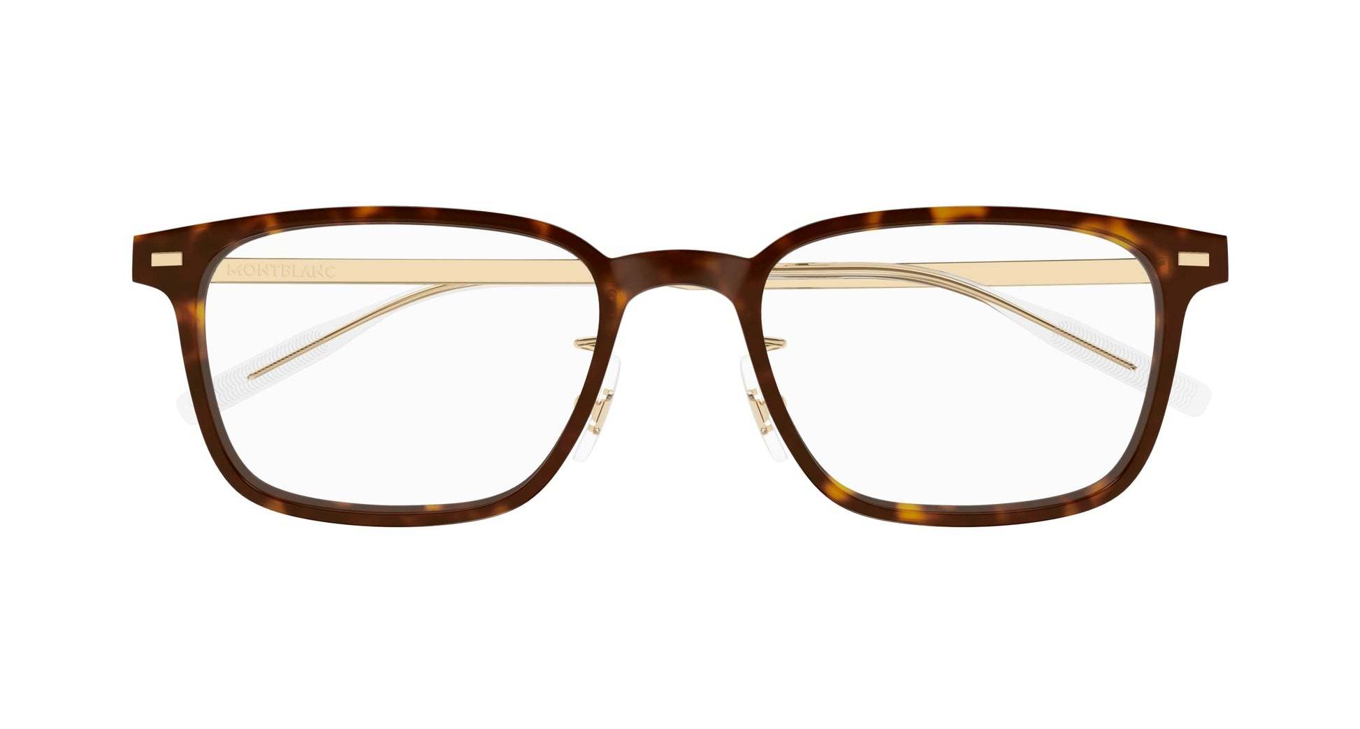 Montblanc Eyewear Rectangle Frame Glasses In Brown