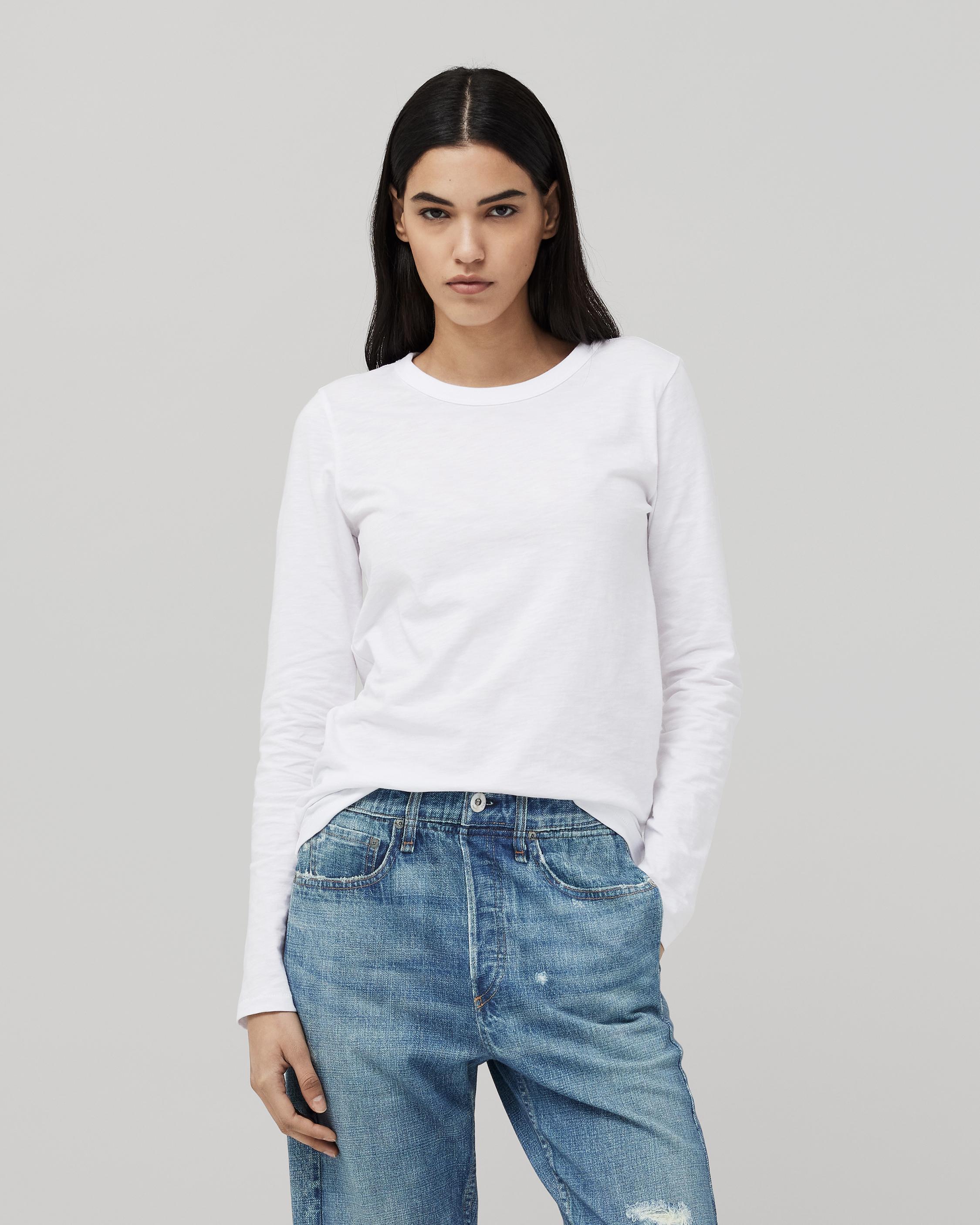 Rag & Bone Logo Round-neck T-shirt In White