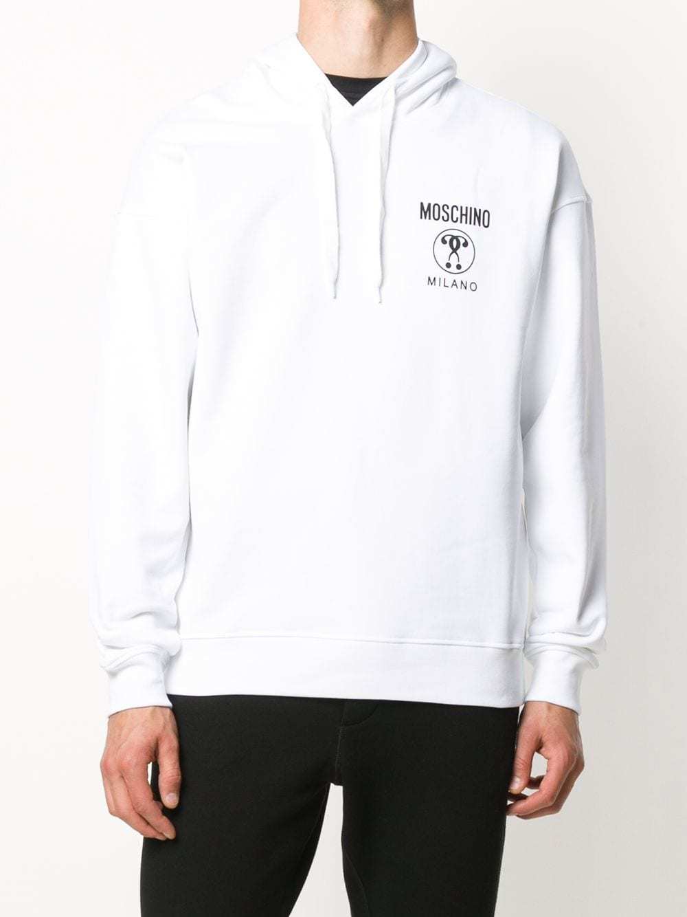 Moschino Logo-print Hoodie In White