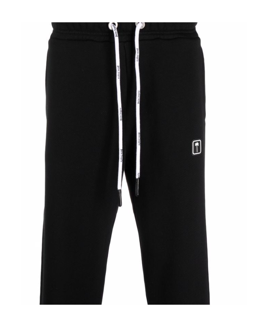 Palm Angels Logo-patch Drawstring Track Pants In Black