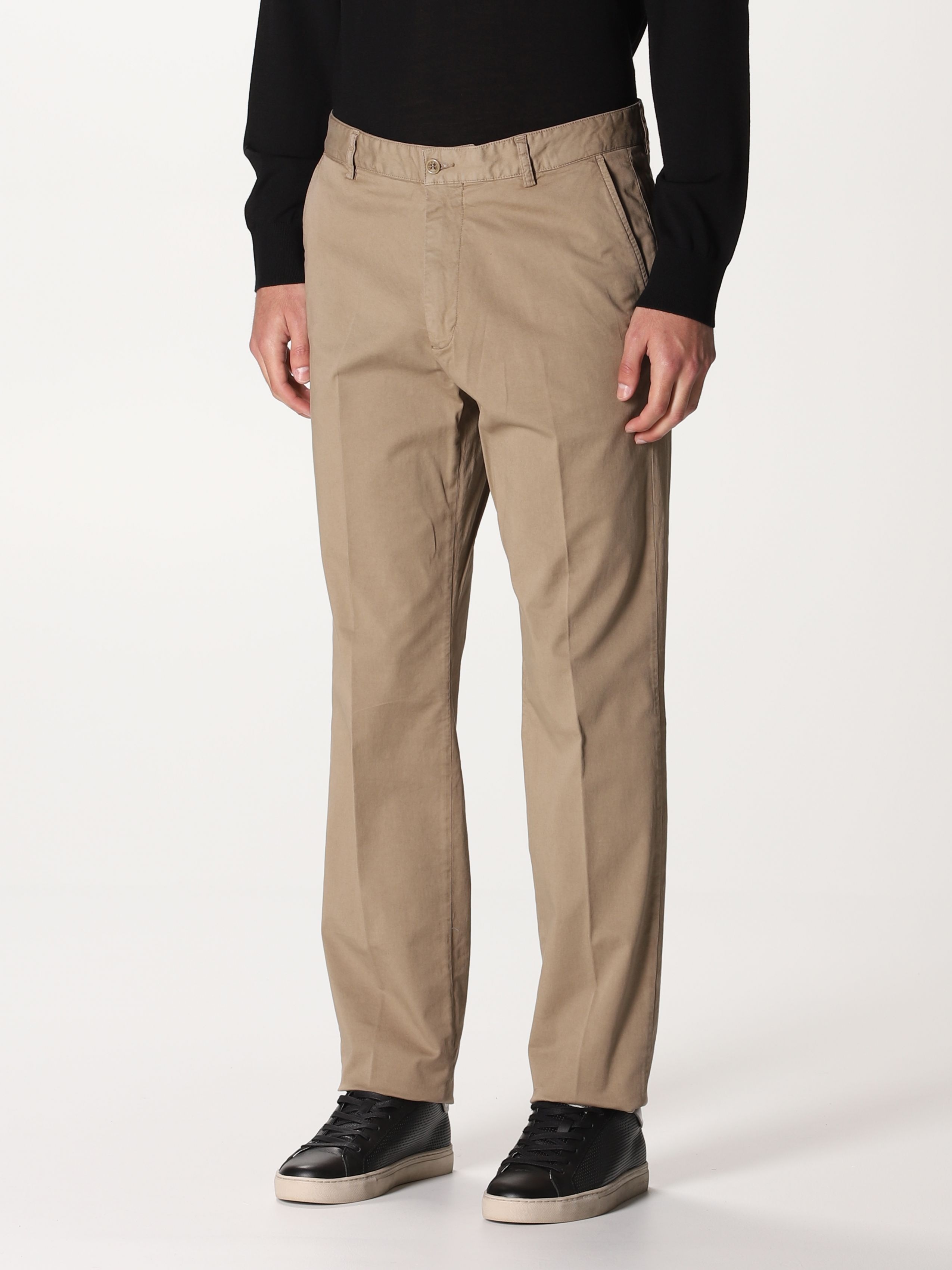 Shop Paul & Shark Flanged Pocket Casual Pants In Nude