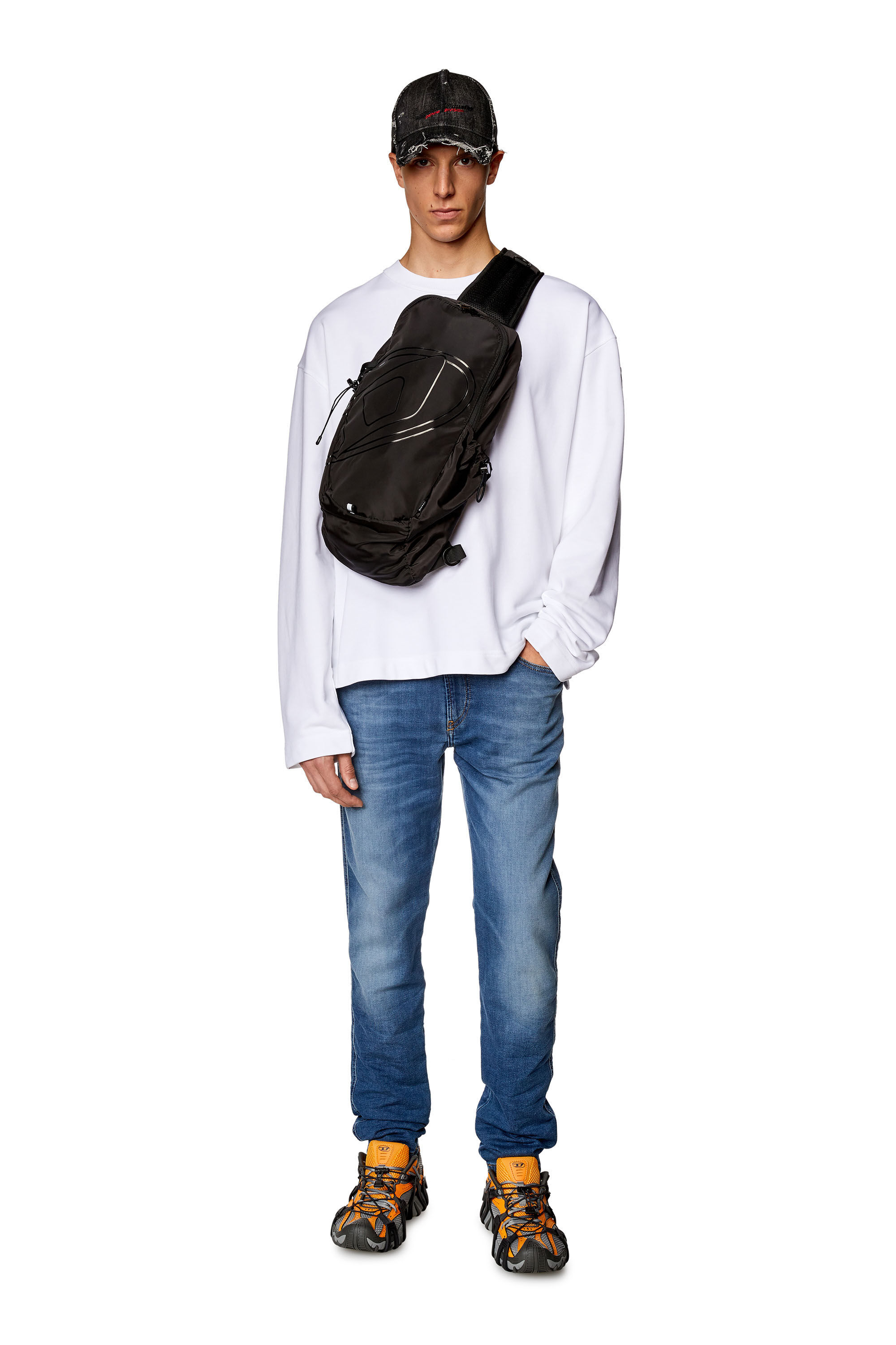 Diesel Drawstring Denim Trousers In Blue
