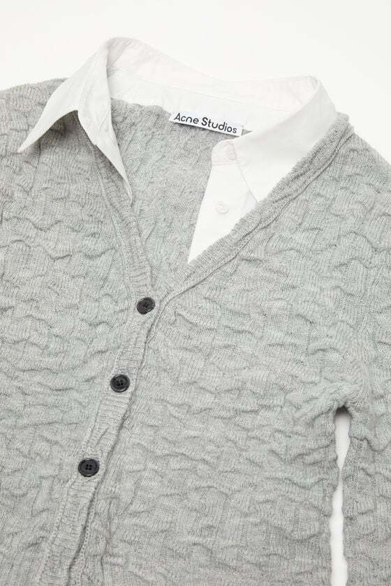 Acne Studios Layered Cardigan In White