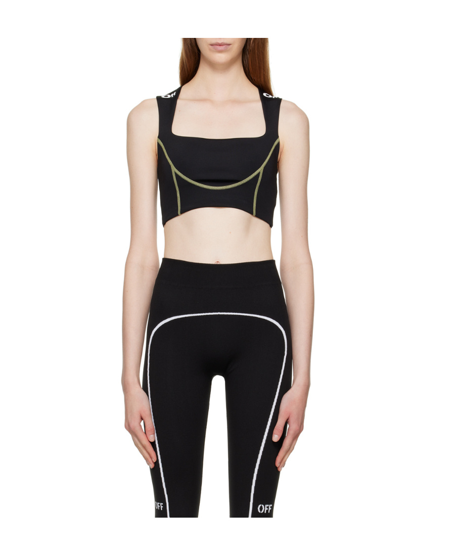 Off-white Cropped Sleeveless Top In Black