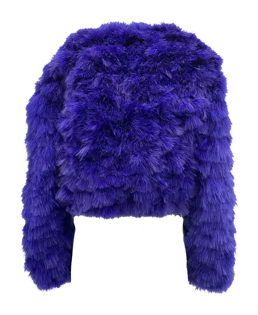 Dsquared2 Feathers Bomber Jacket Women In Blue