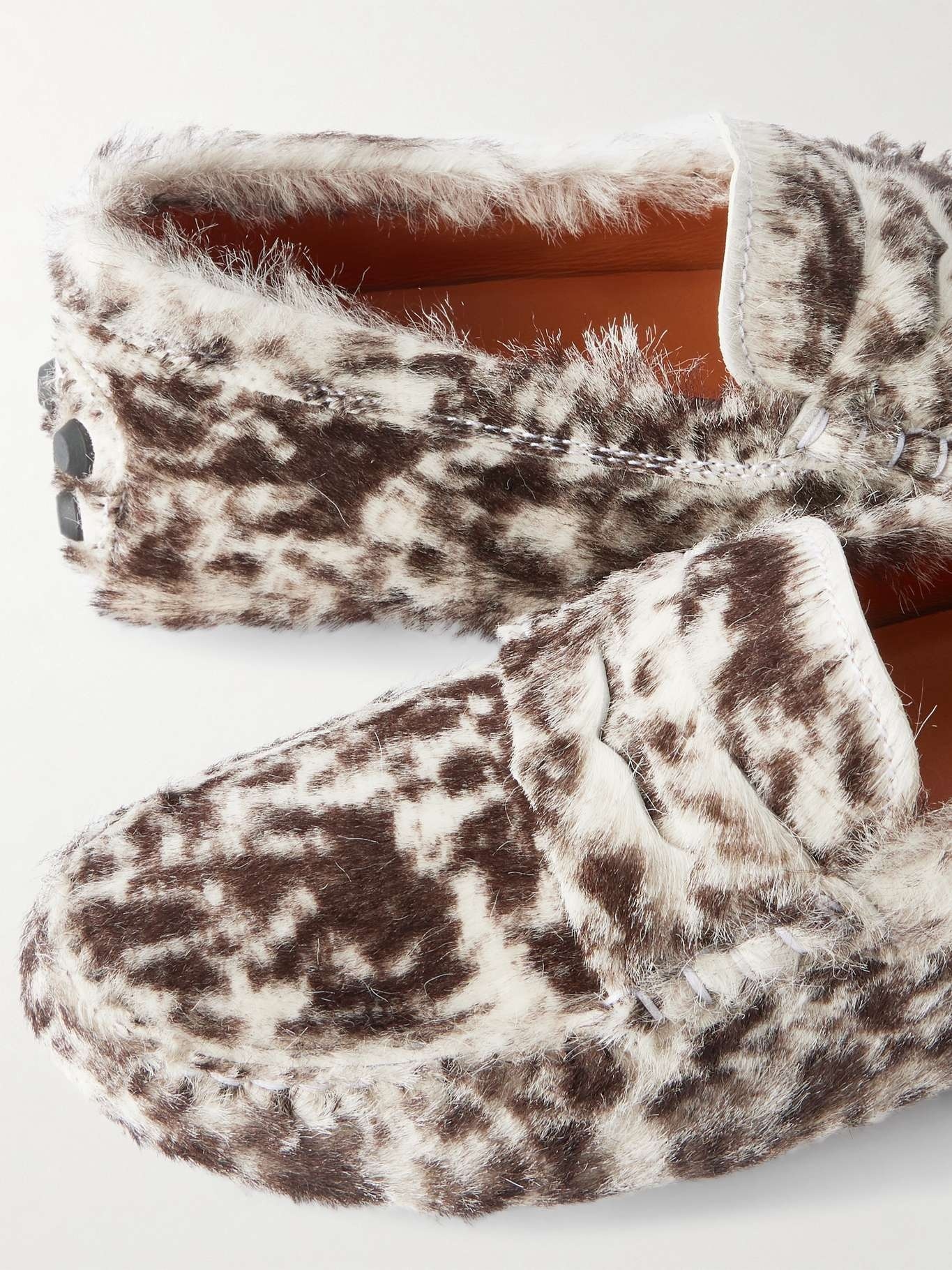 Tod's Gommino Leopard-print Pony Hair Loafers In Multi