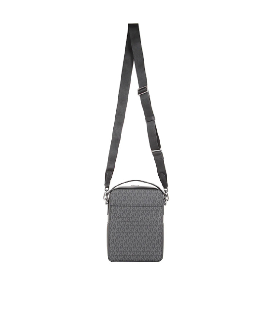 Michael Kors Hudson Monogram-print Crossbody Bag In Black