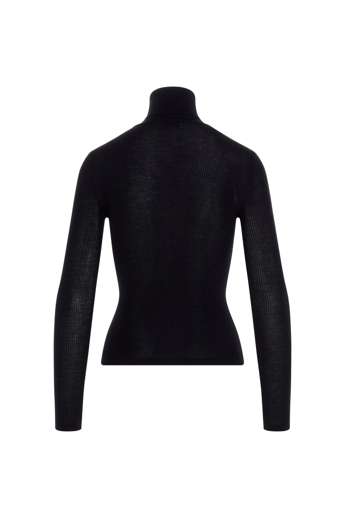 Saint Laurent Fitted Rollneck Jumper In Black