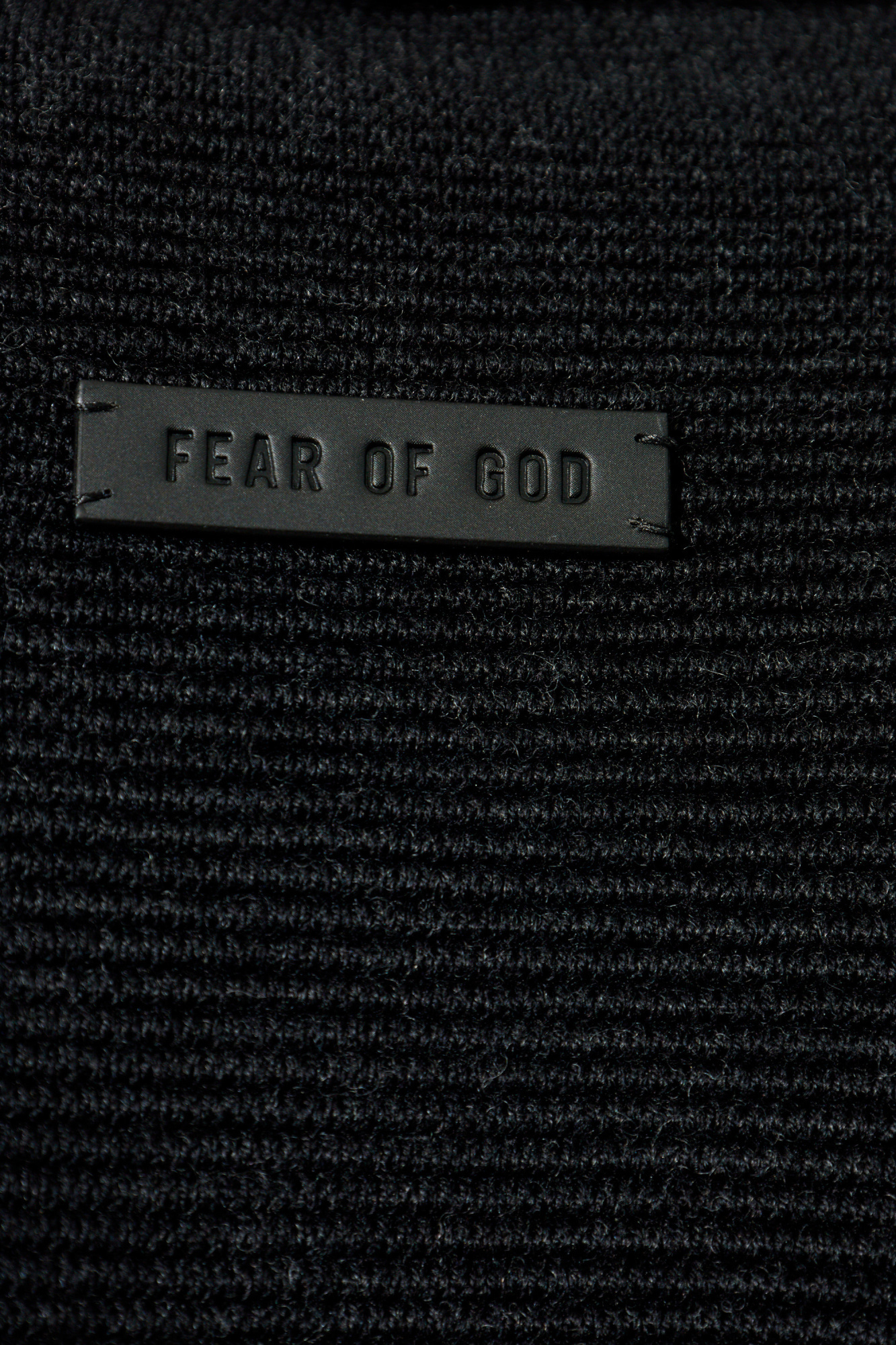 Fear Of God High-neck Ottoman Pullover In Black