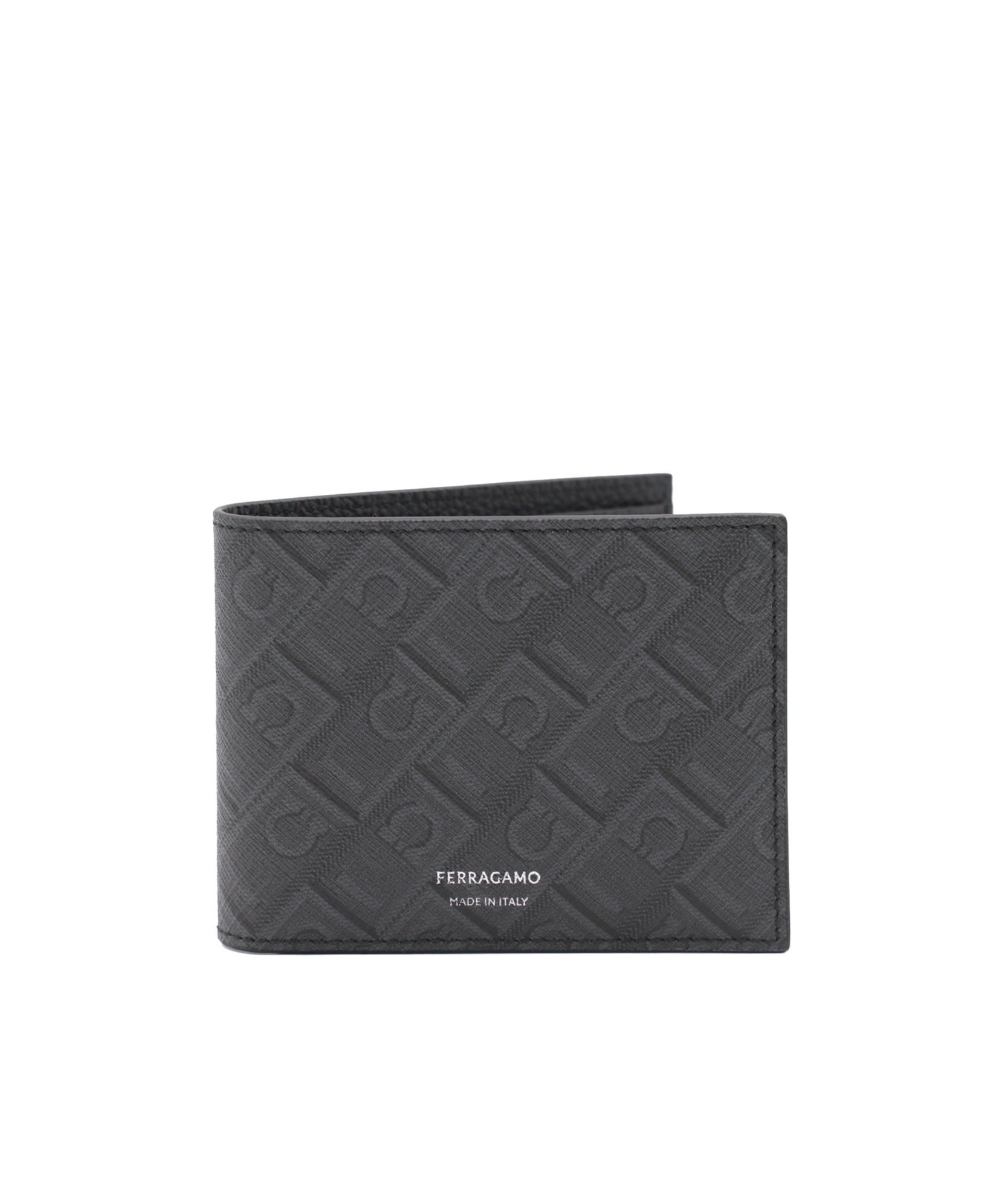 Ferragamo Double-fold Wallet In Black