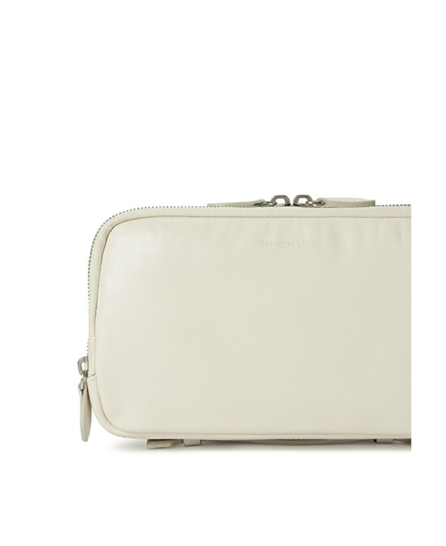 Emporio Armani Logo Details Handbag In White