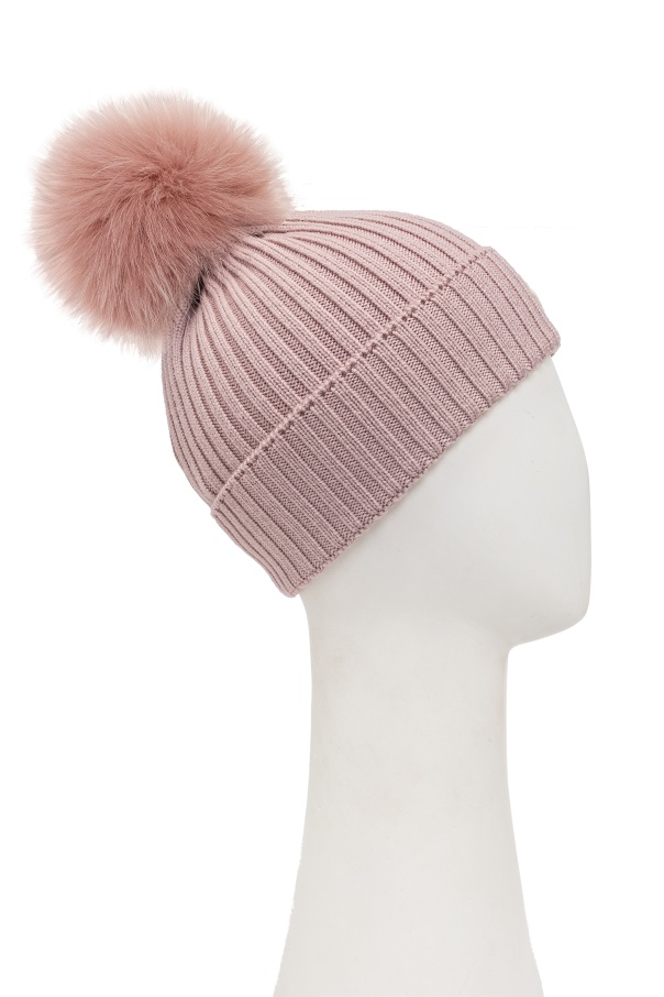 Moncler Wool Beanie With Pom Pom In Multicolor