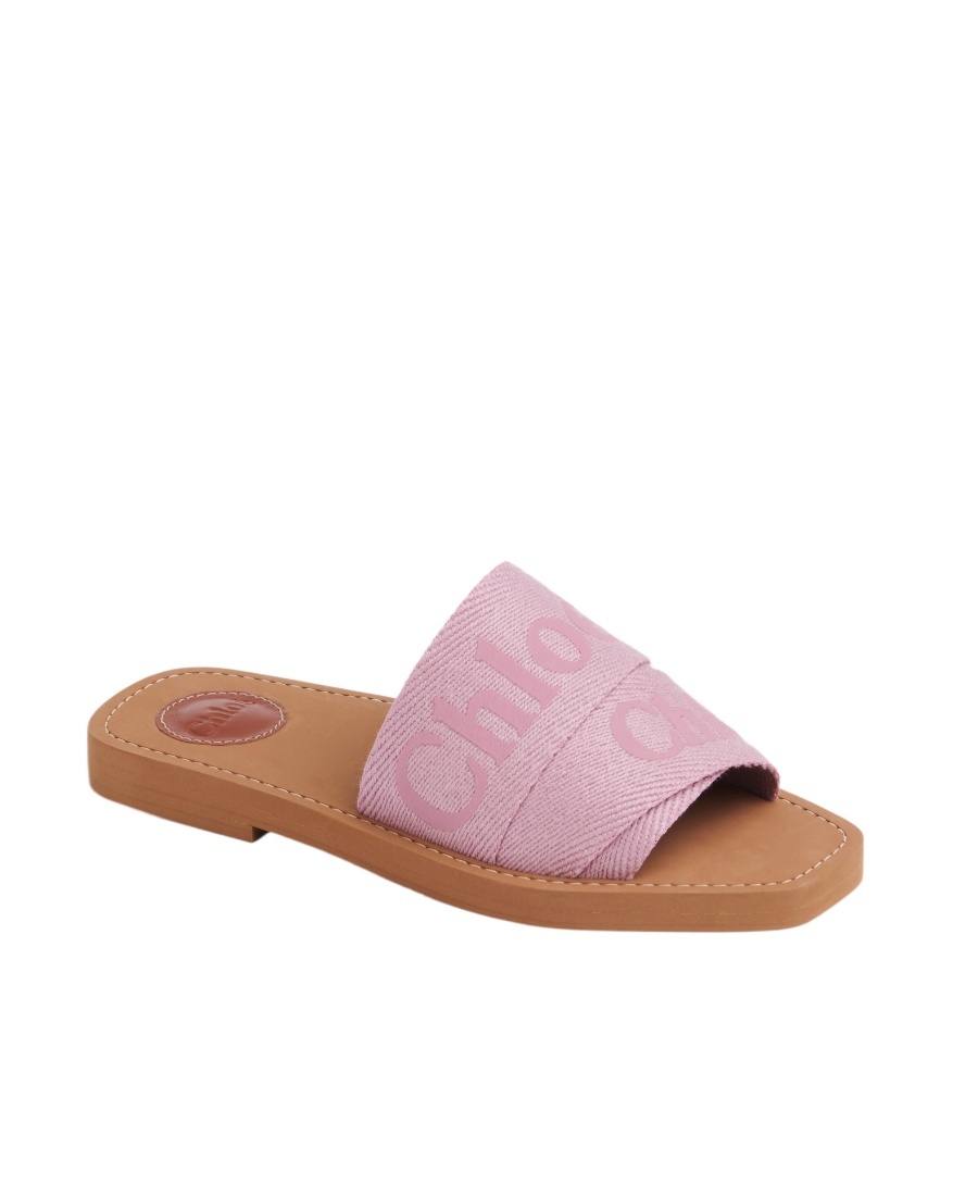 CHLOÉ WOODY FLAT SLIDES