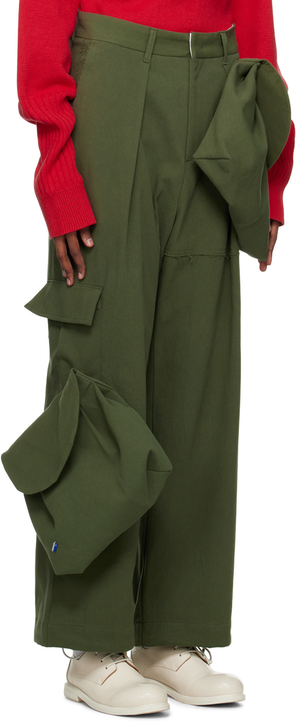 Ader Error Tard Logo Casual Pants In Green