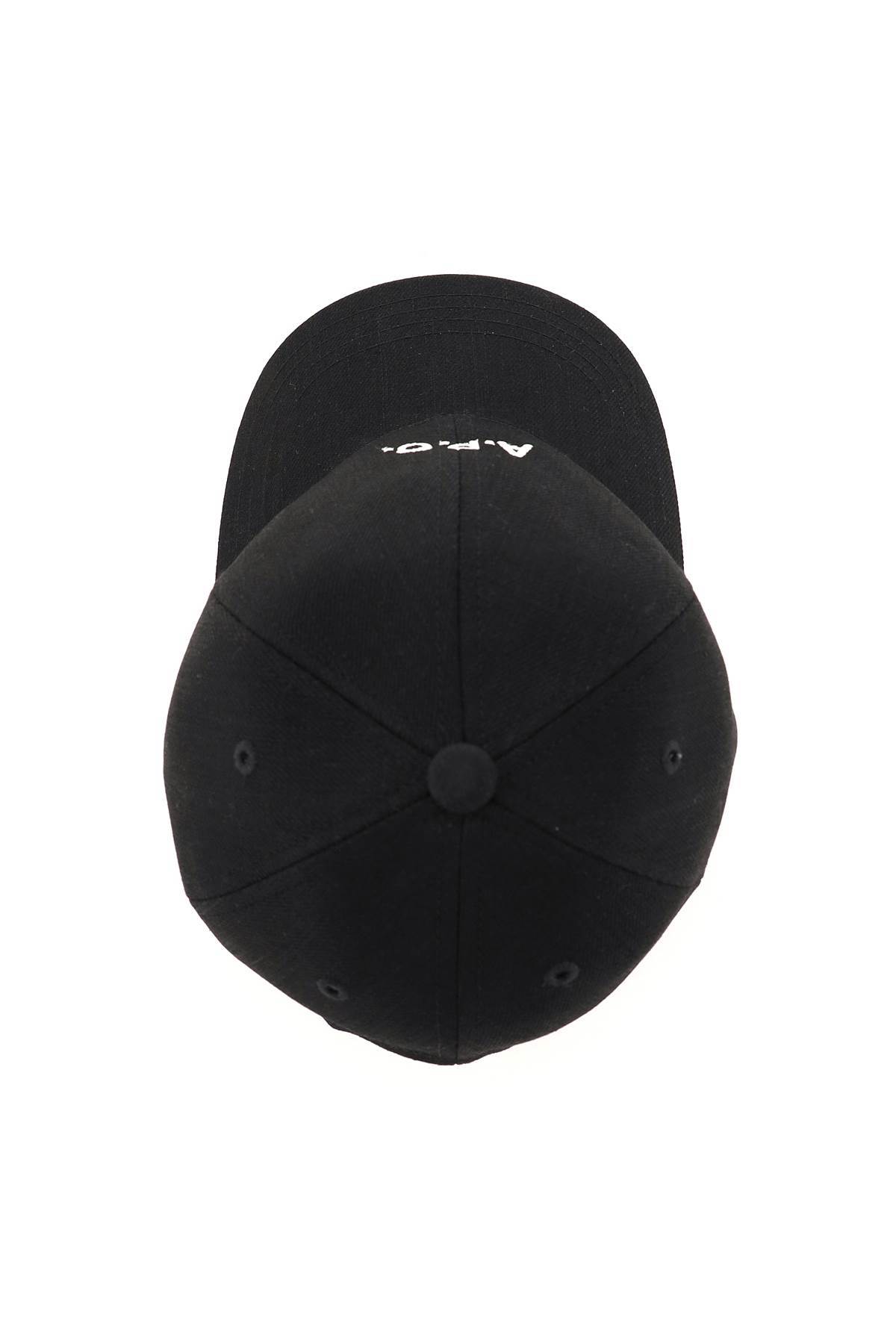 A.p.c. Casquette Charlie Logo-embroidered Canvas Cap In Black
