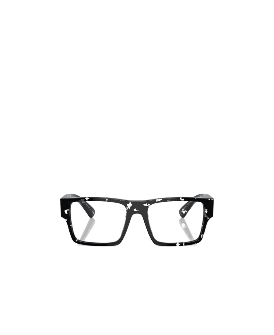 Prada Eyewear Rectangular Frame Glasses In Black