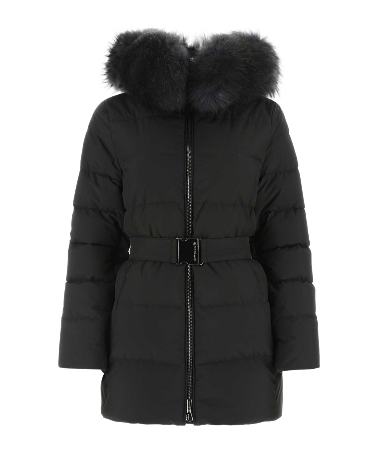 Moorer Long-sleeved Down Jacket In Black