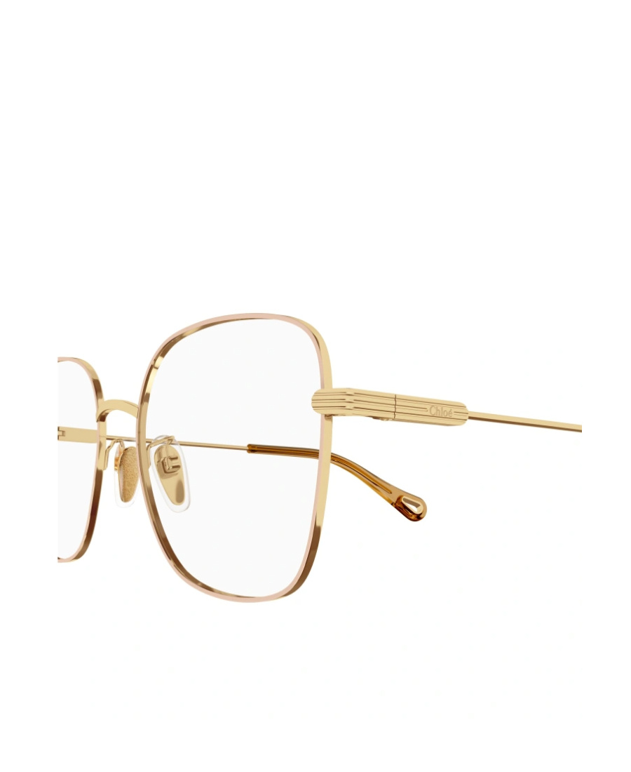 Chloé Eyewear Square-frame Glasses In Gold