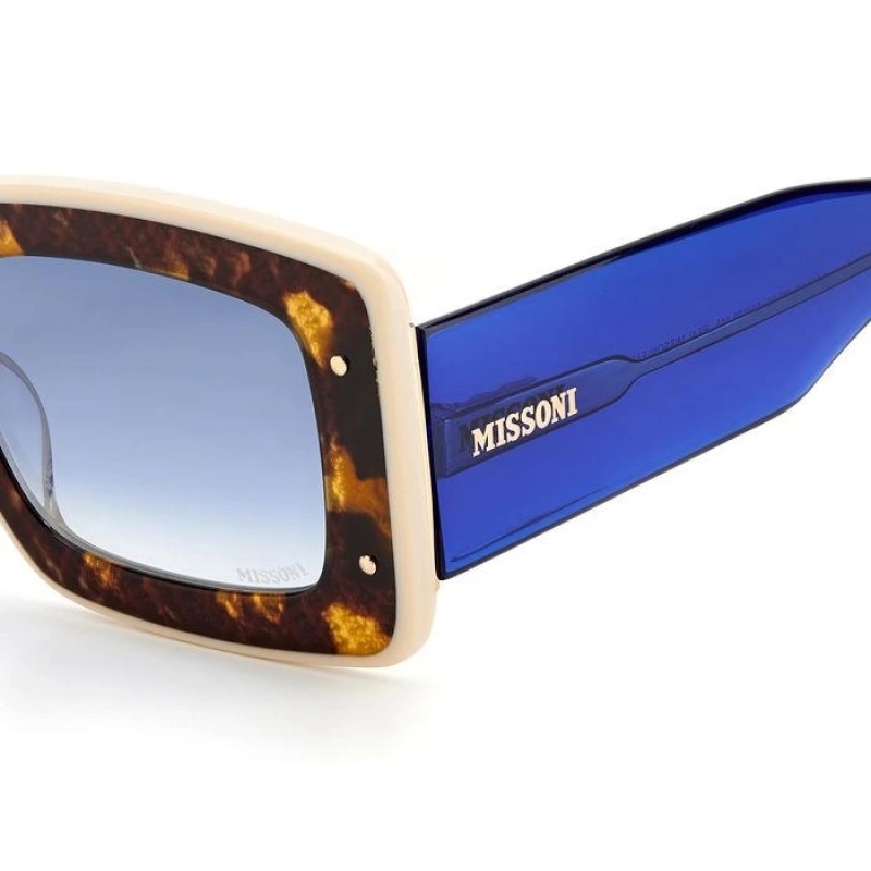 Shop Missoni Tortoiseshell Rectangular Sunglasses In Blue