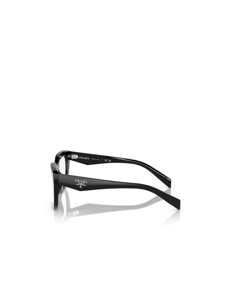 Prada Logo-print Square-frame Glasses In Black