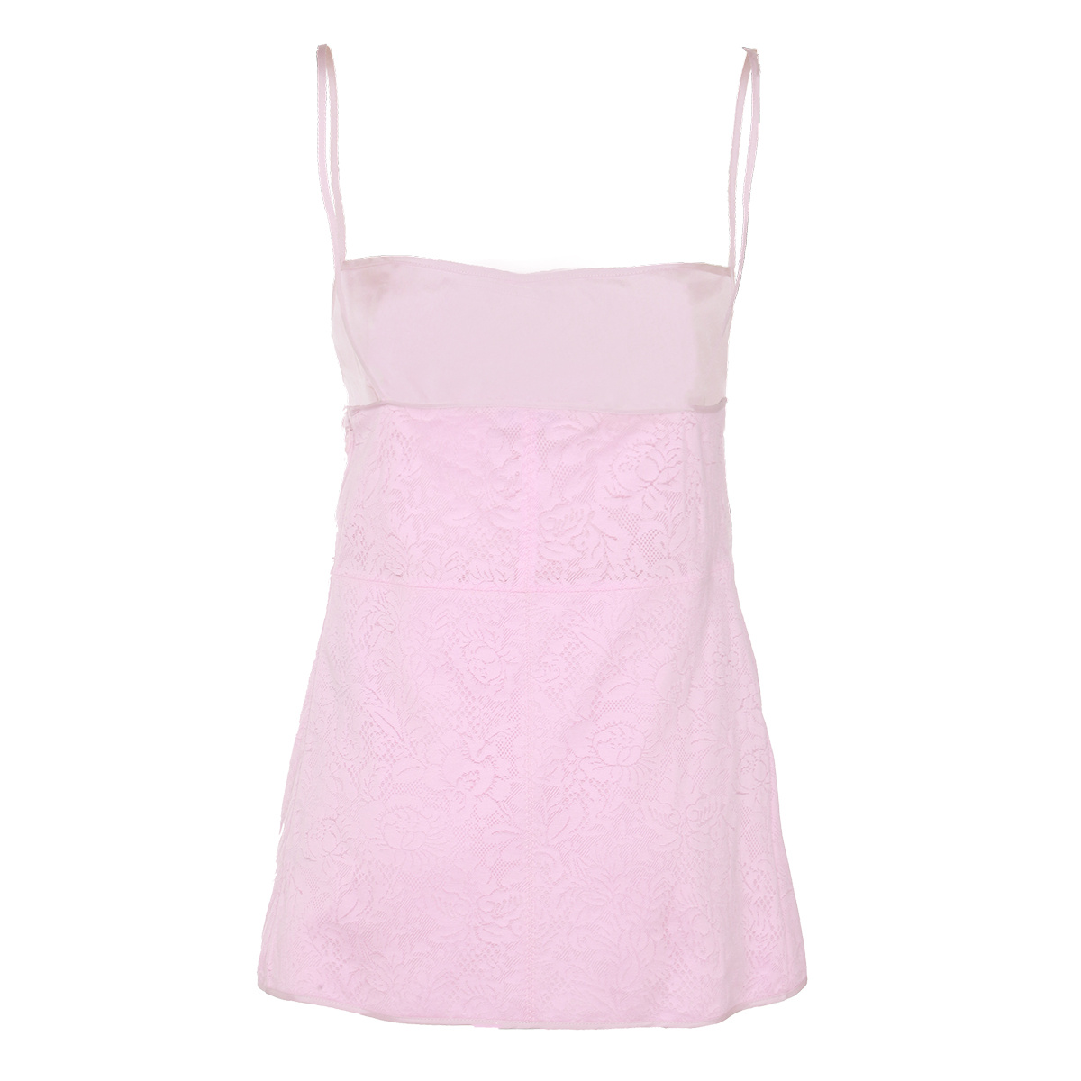 Jil Sander Lace-panelled Cami Top - Women's - Cotton/polyamide/viscose In Purple
