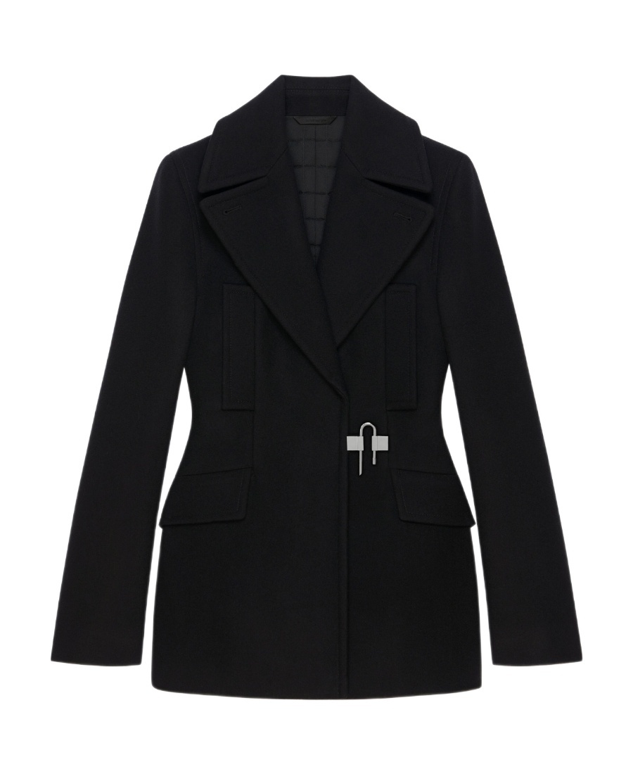 Givenchy Double-breasted Wool Blazer In Black