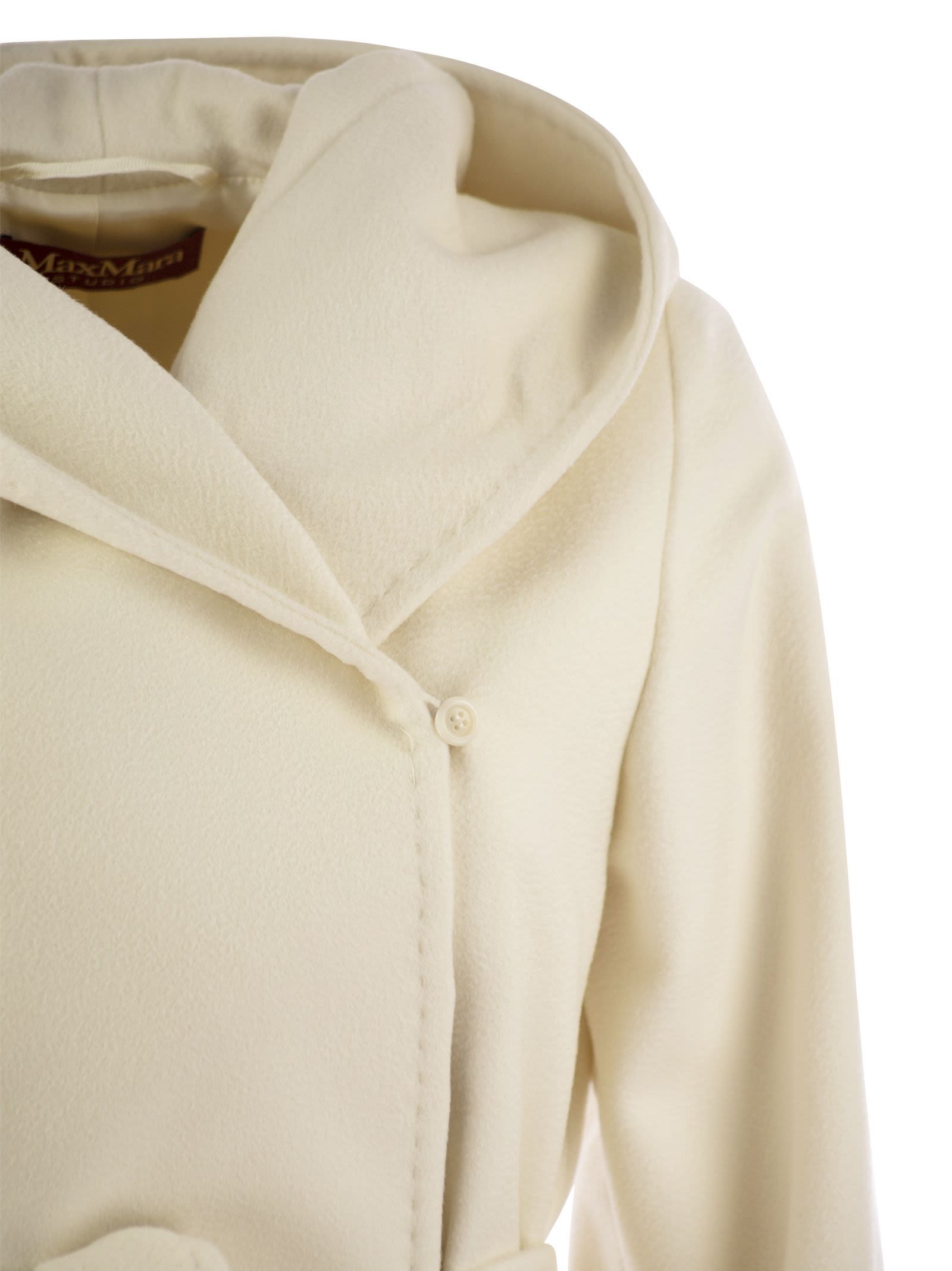 Max Mara Women's Newmang - Wool Coat With Hood In Nude