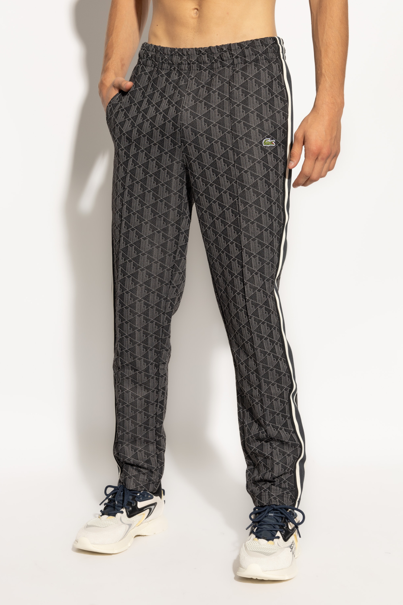Lacoste Vintage Fit Full Zip Track Pants In Black