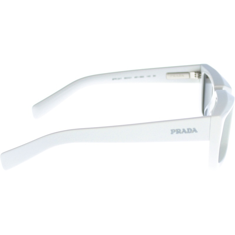 Prada Logo-lettering Rectangle-frame Glasses In Gray