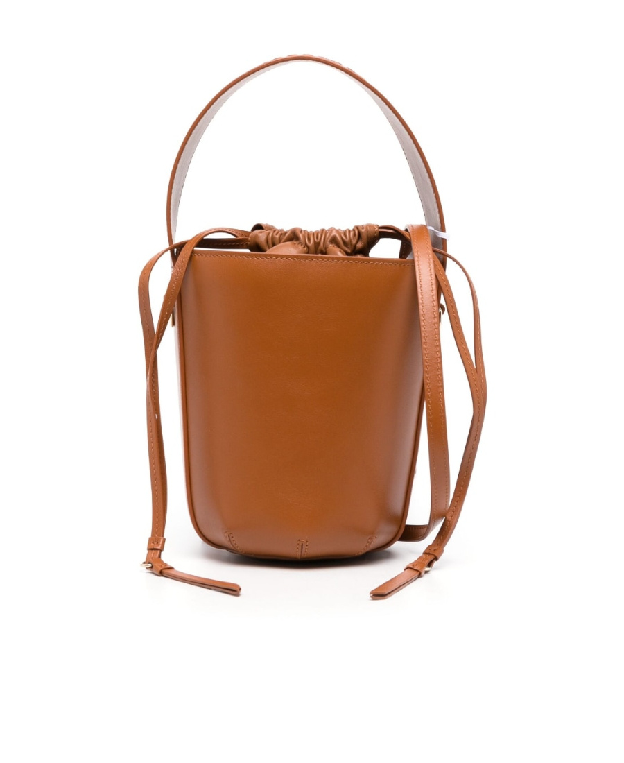 Shop Chloé Sense Leather Bucket Bag In Brown