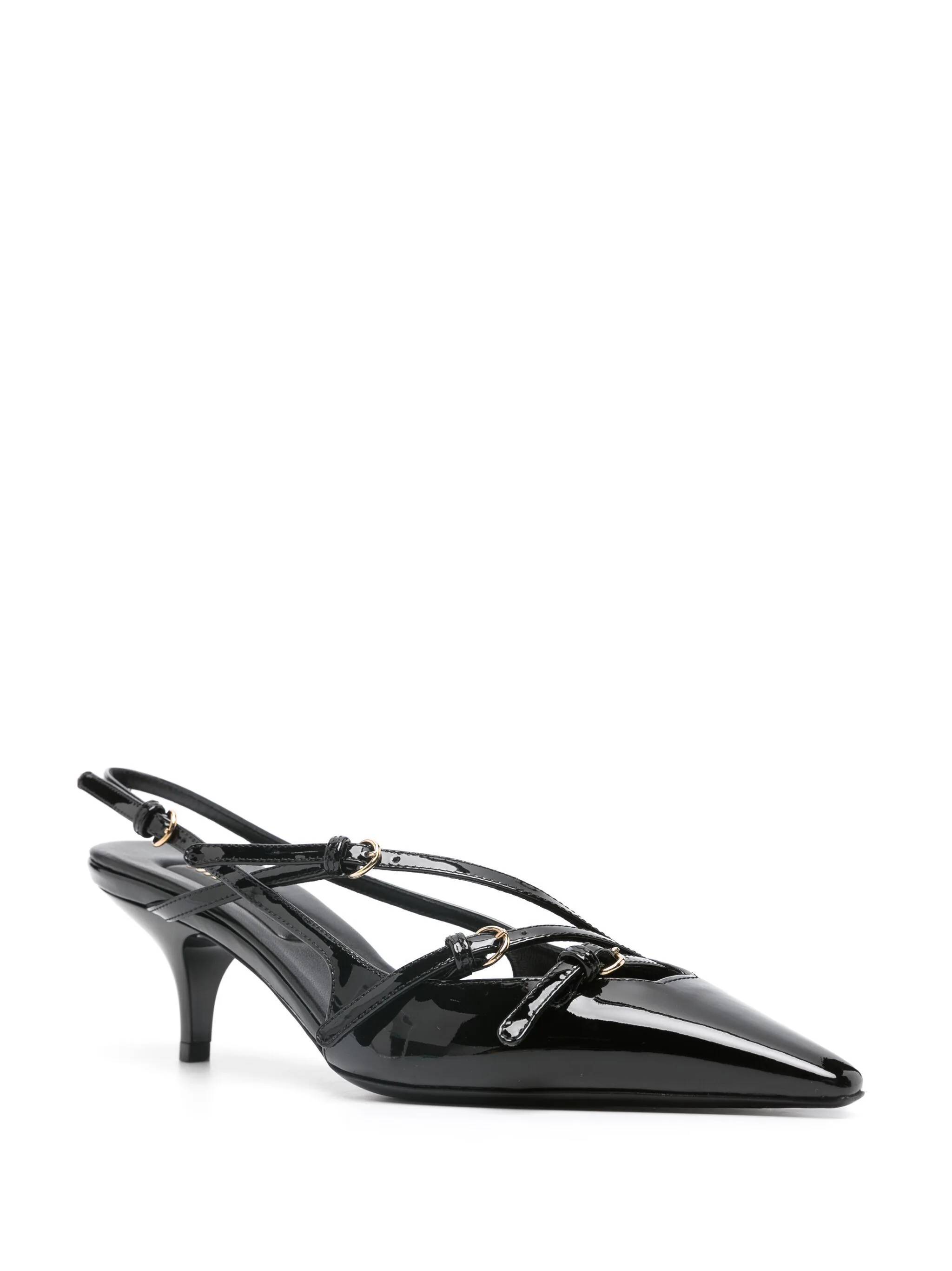 Miu Miu Pointed High-heeled Sandals In Black