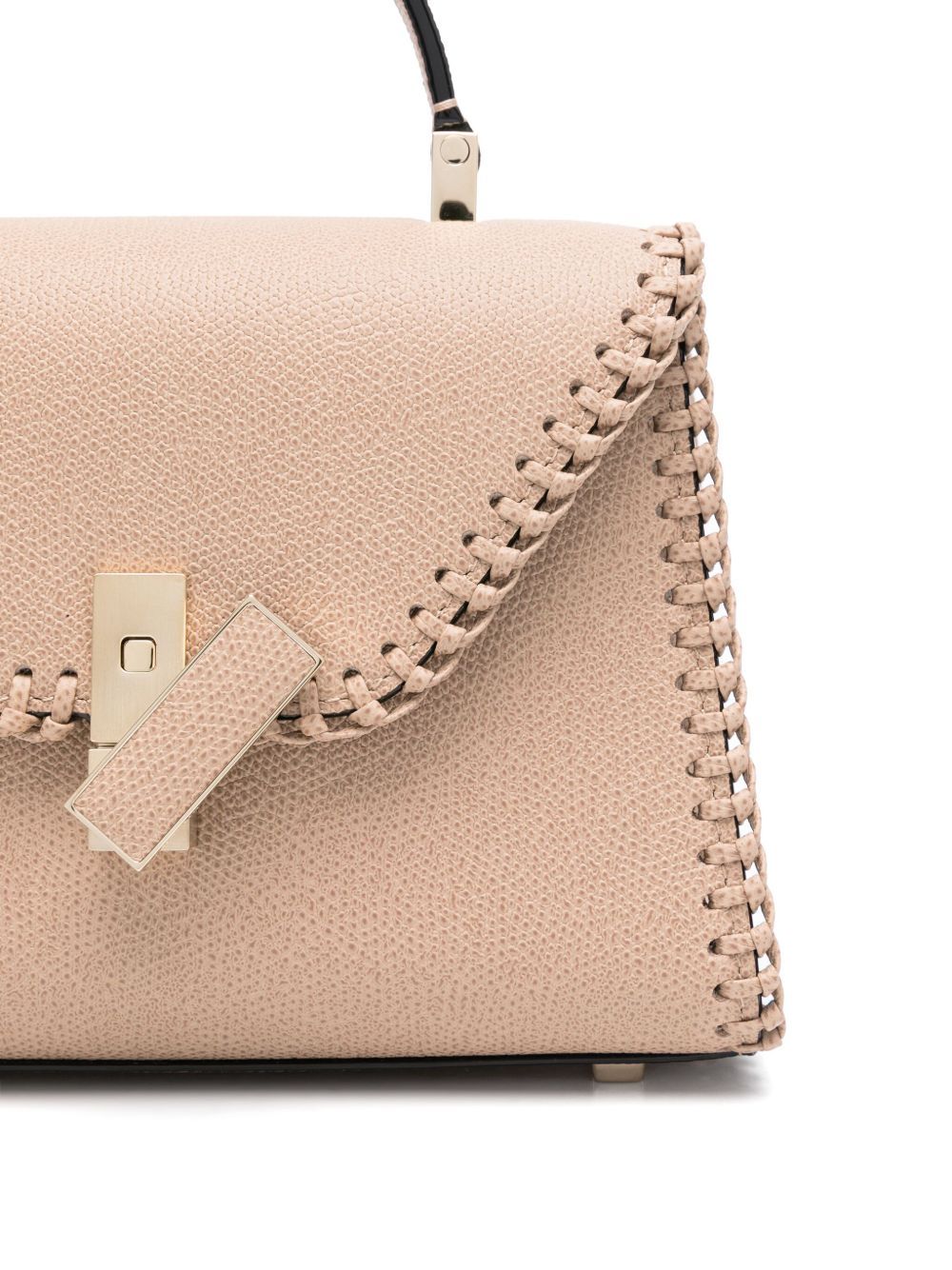 Shop Valextra Flip Shoulder Bag In Nude