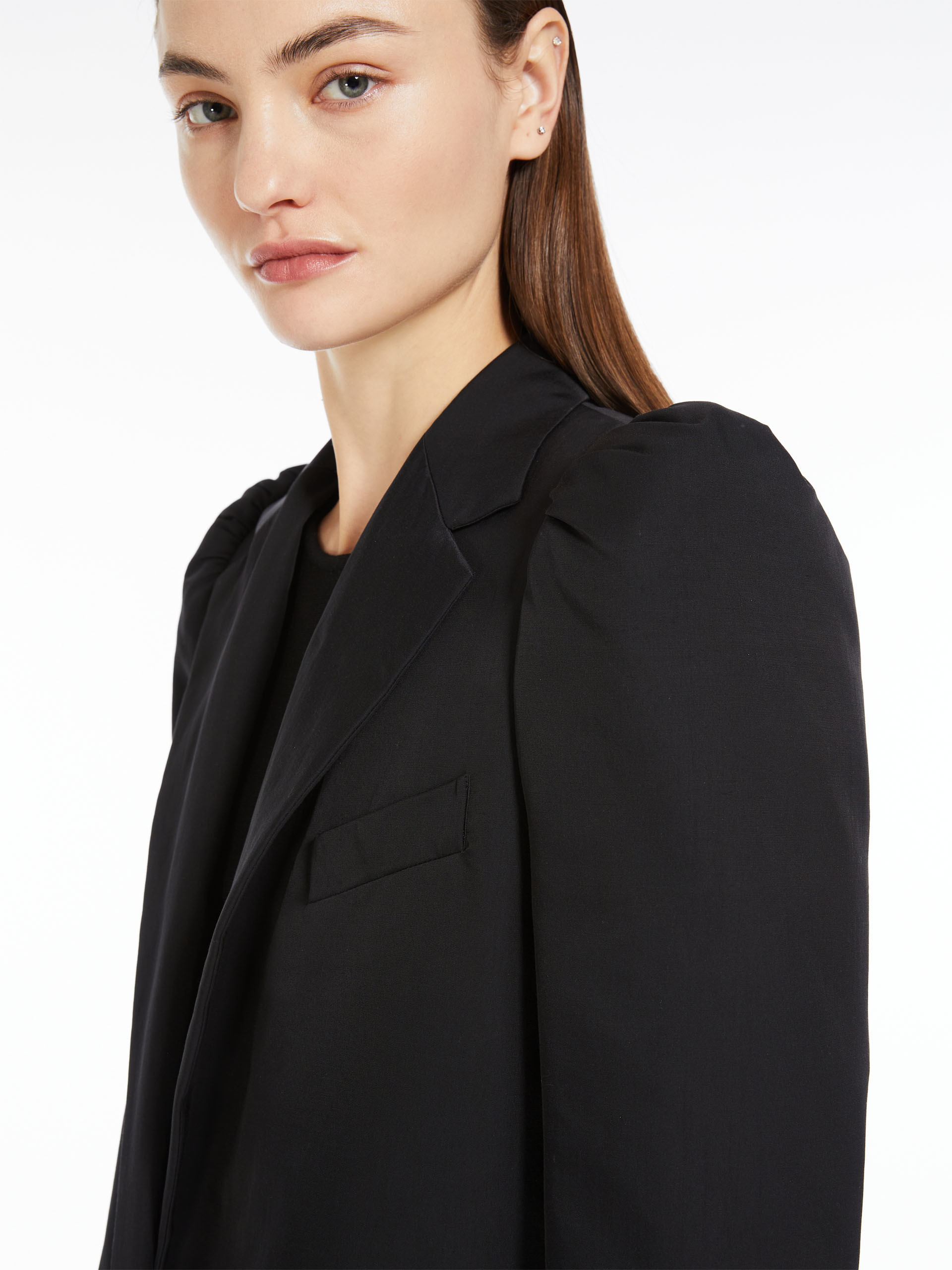 Max Mara Single Button Suit Jacket In Black