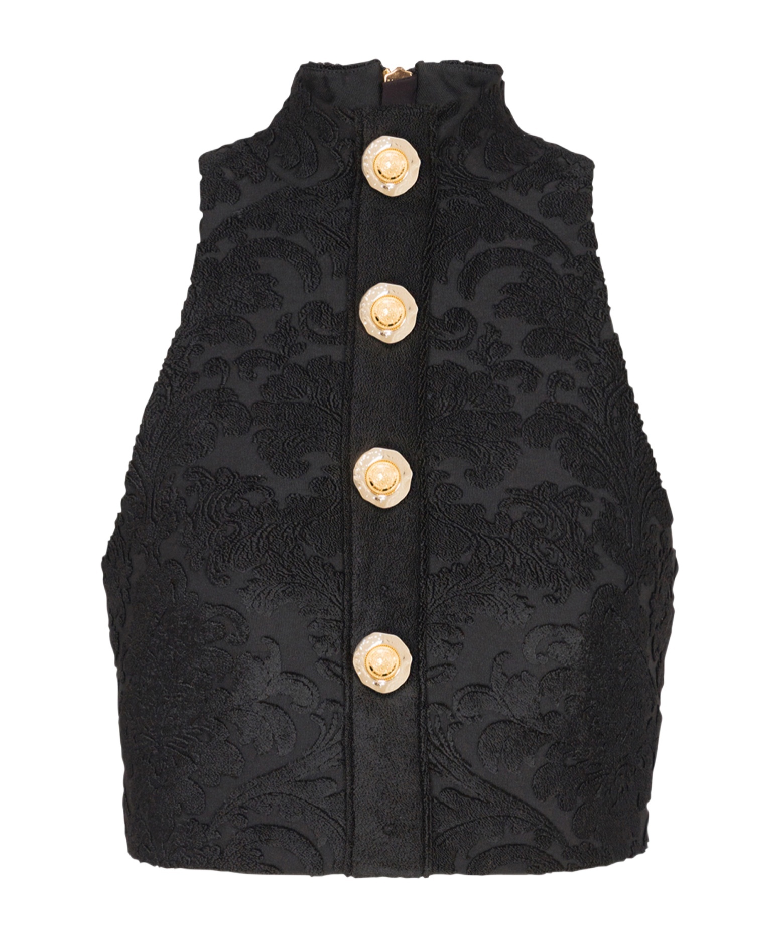 Balmain Baroque-pattern Buttoned Top