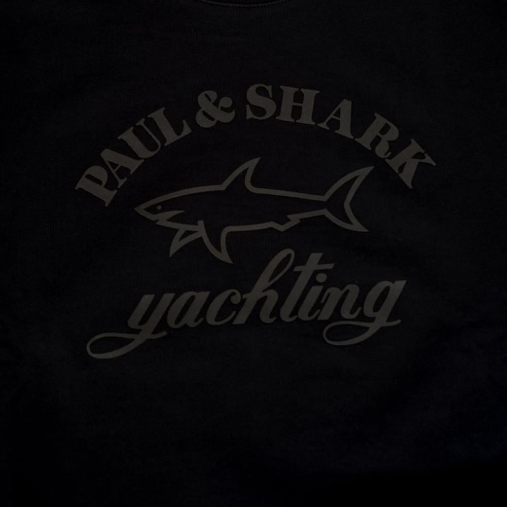 Paul & Shark Long-sleeved Round-neck Sweater In Black