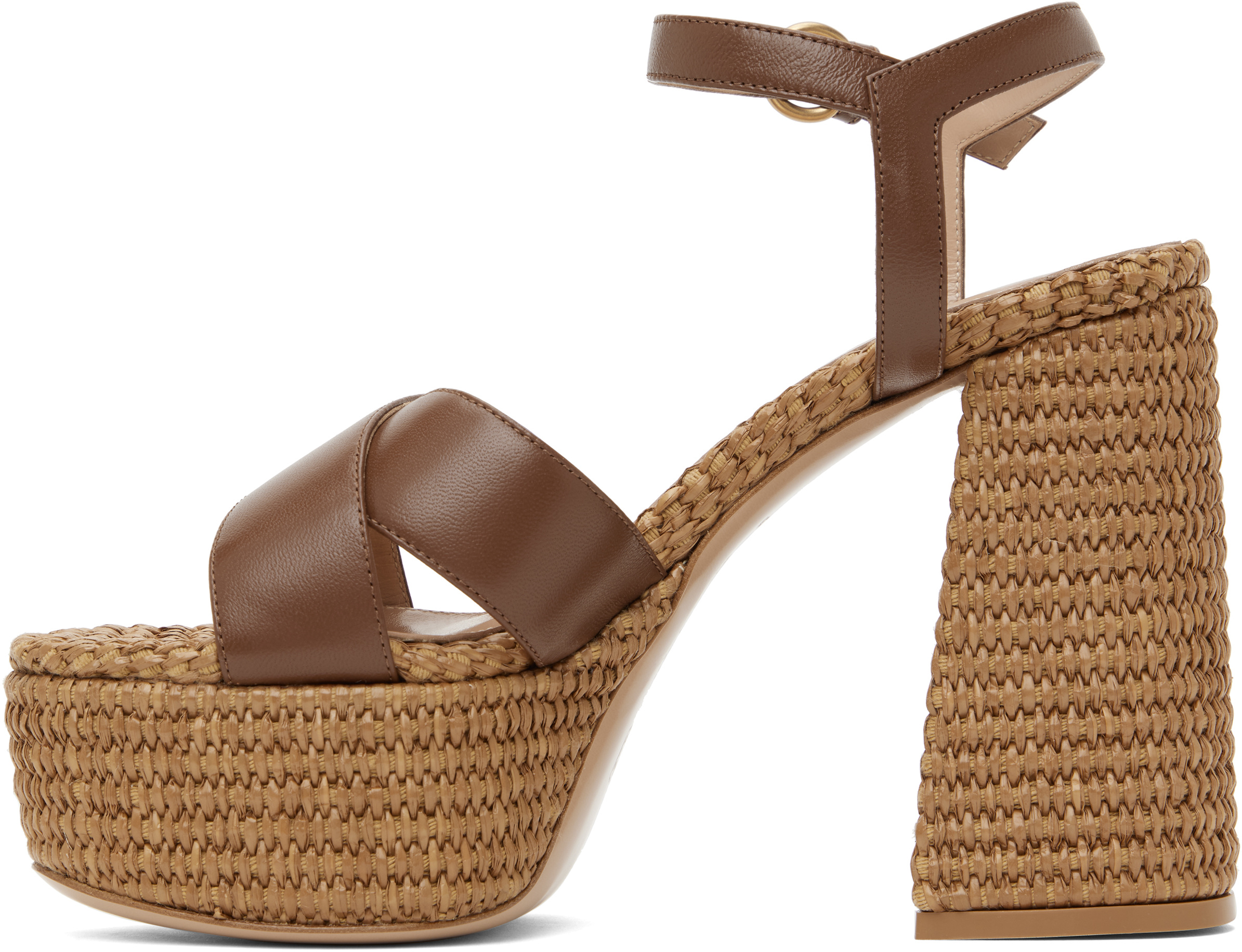 Gianvito Rossi Bebe High-heeled Sandals In Brown