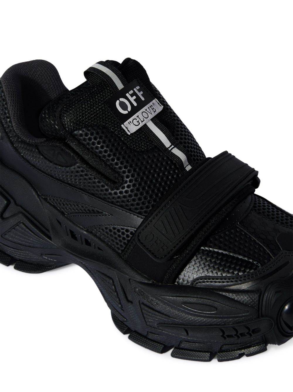 Shop Off-white Panelled Chunky Sneakers In Black