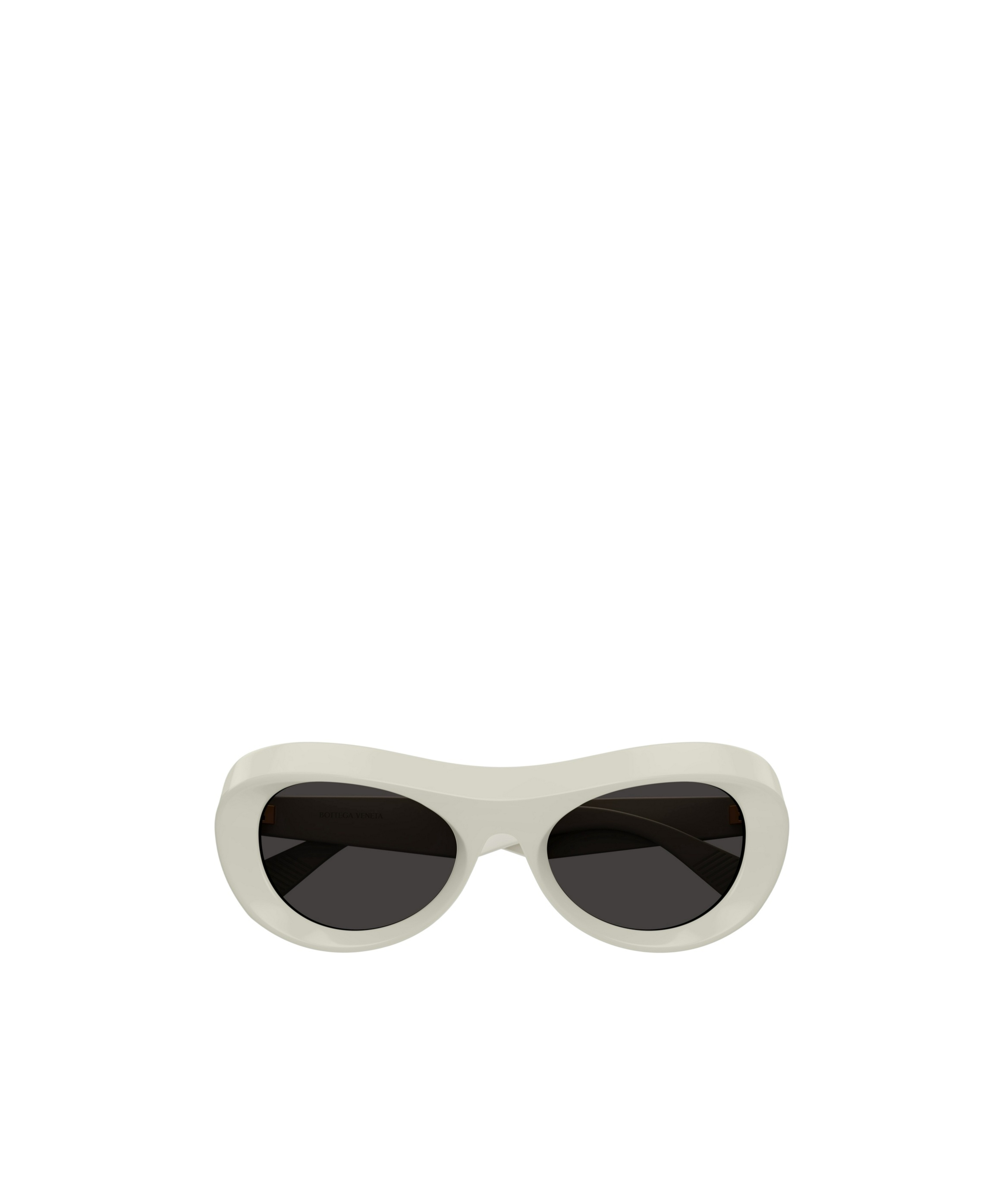 Bottega Veneta Beveled Acetate Round Sunglasses In Black