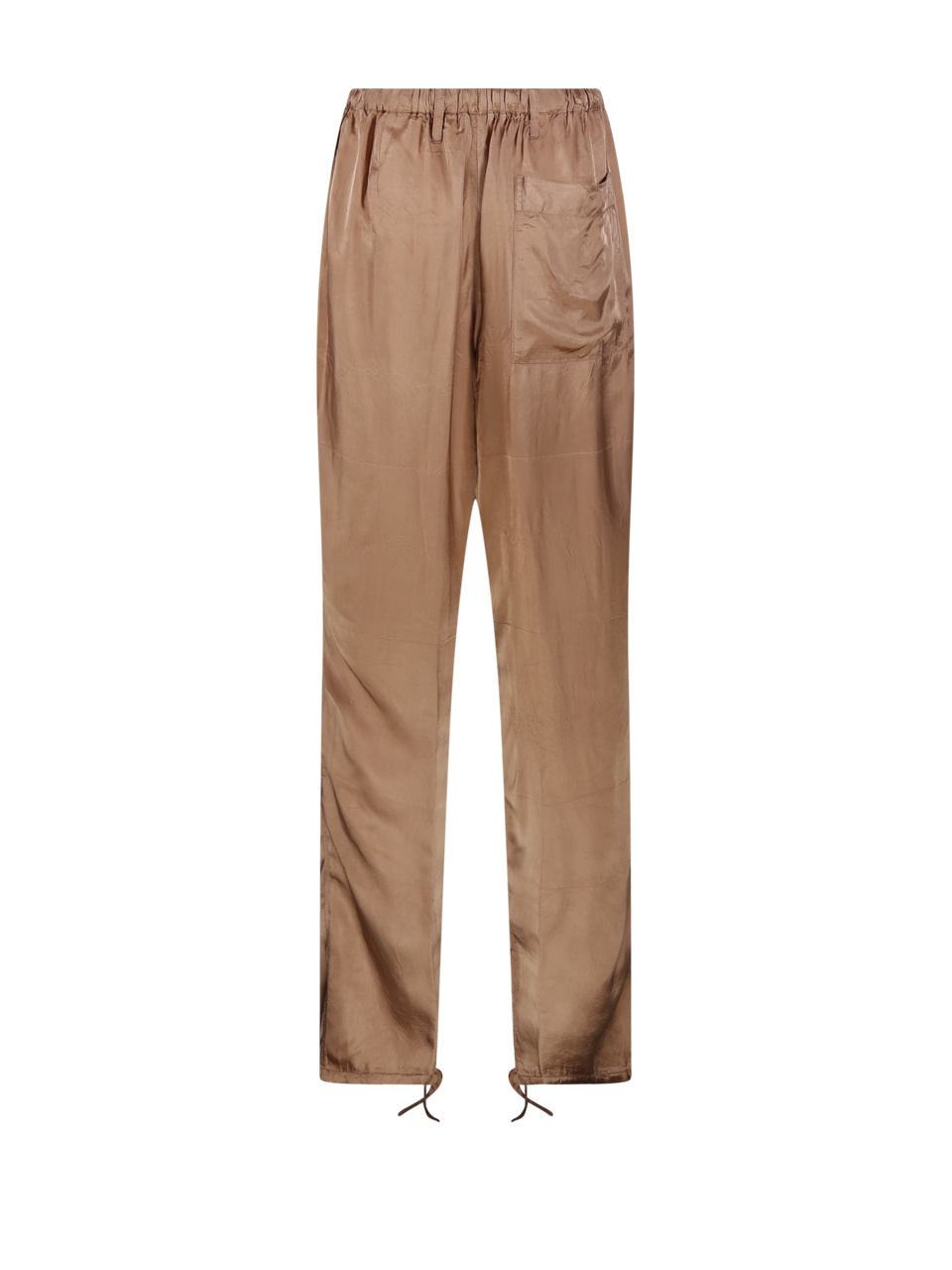 Dries Van Noten Straight Leg Trousers Elastic Waistband In Smoke