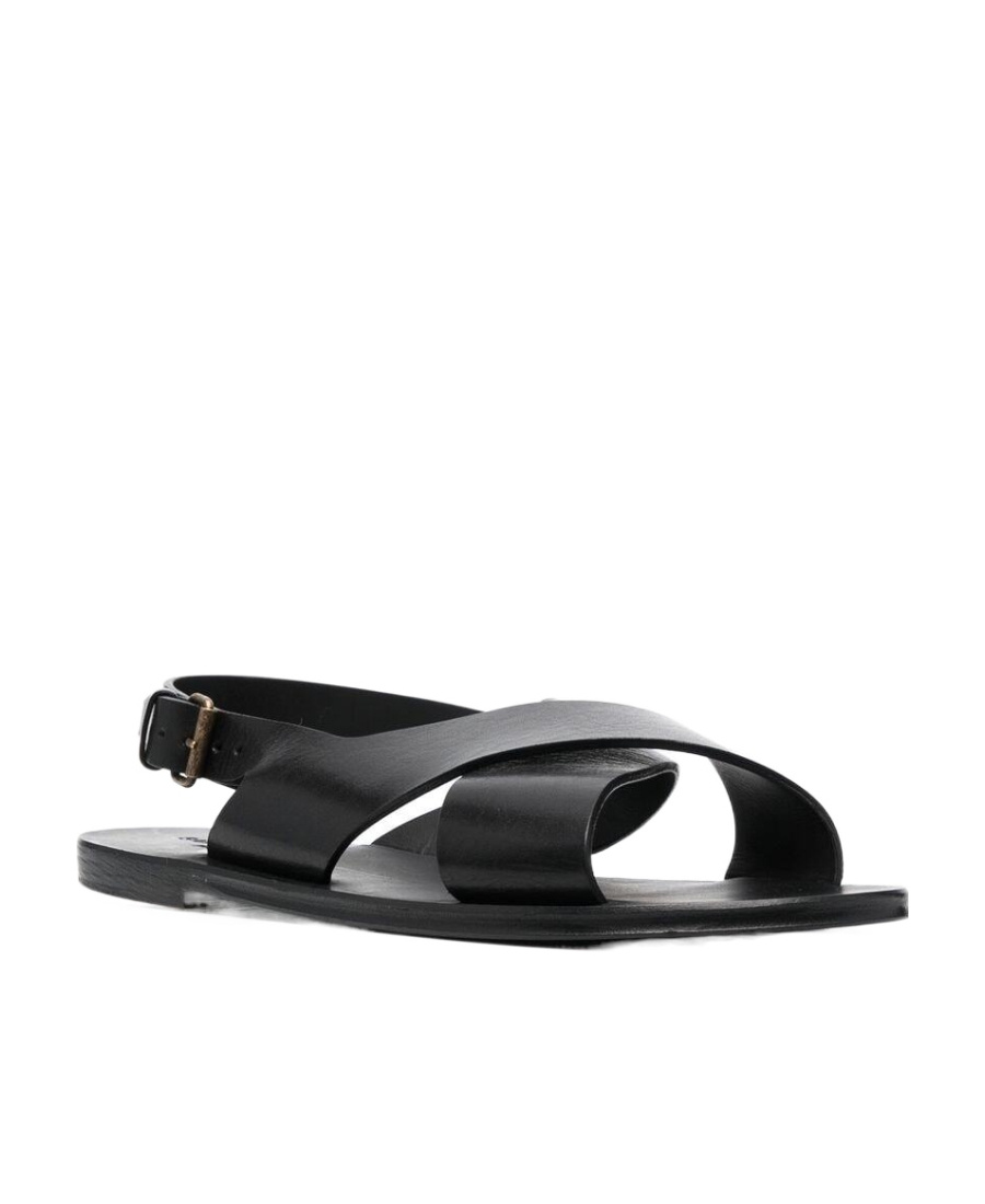 Saint Laurent Mojave Sandals In Smooth Leather In Black