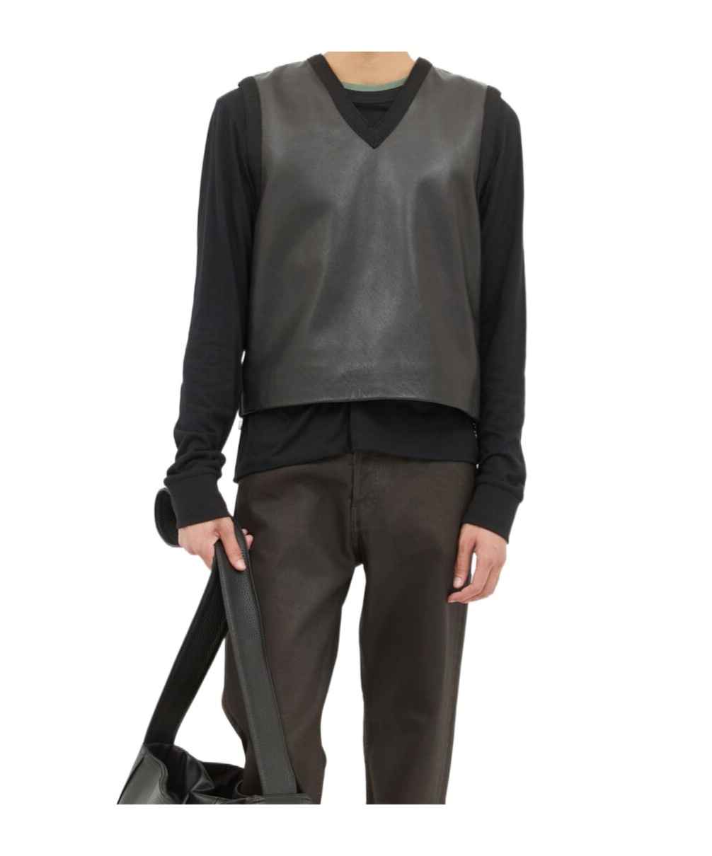Dries Van Noten V-neck Vest In Black