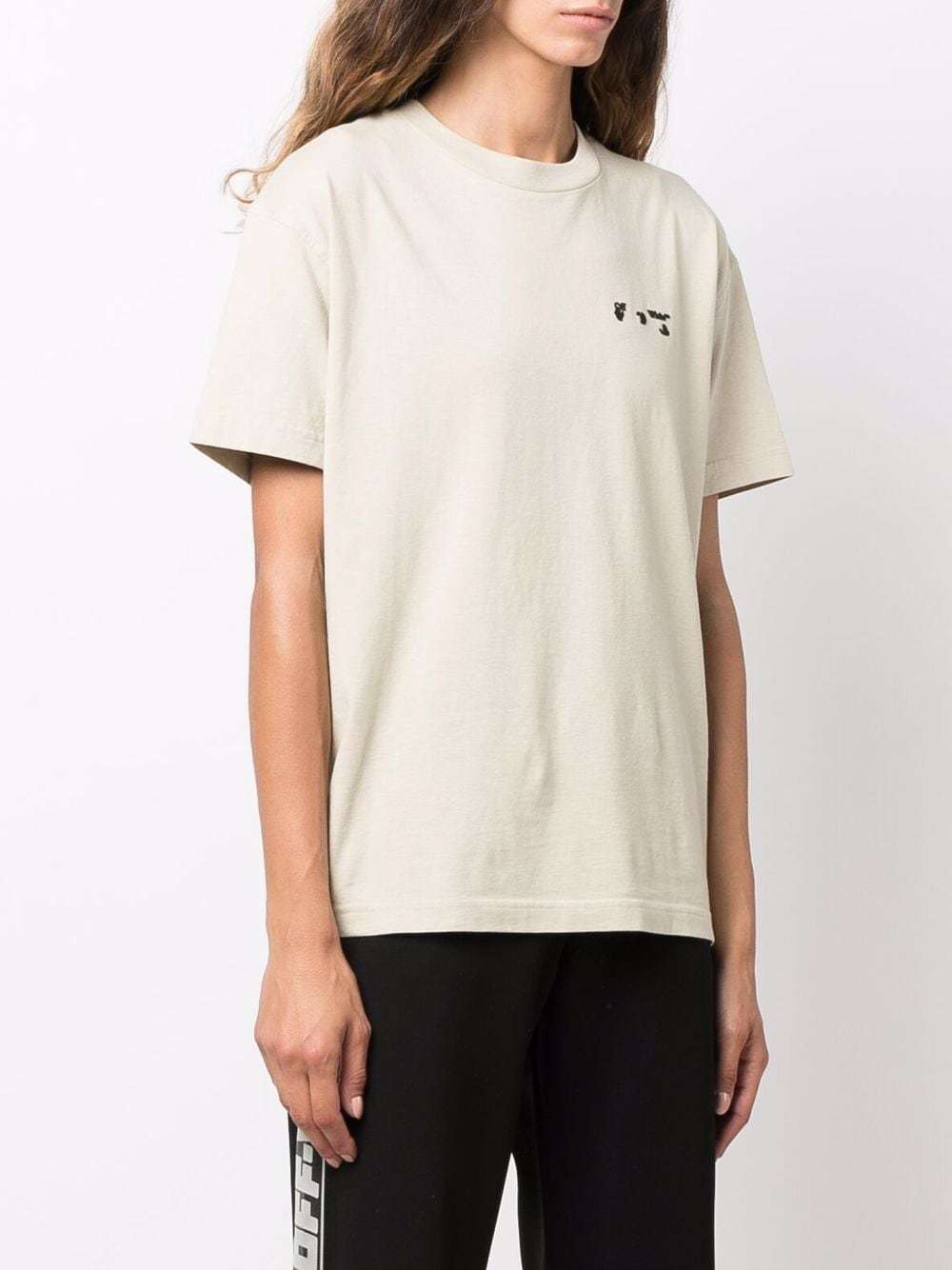 Shop Off-white Hands Off Logo-print T-shirt In White
