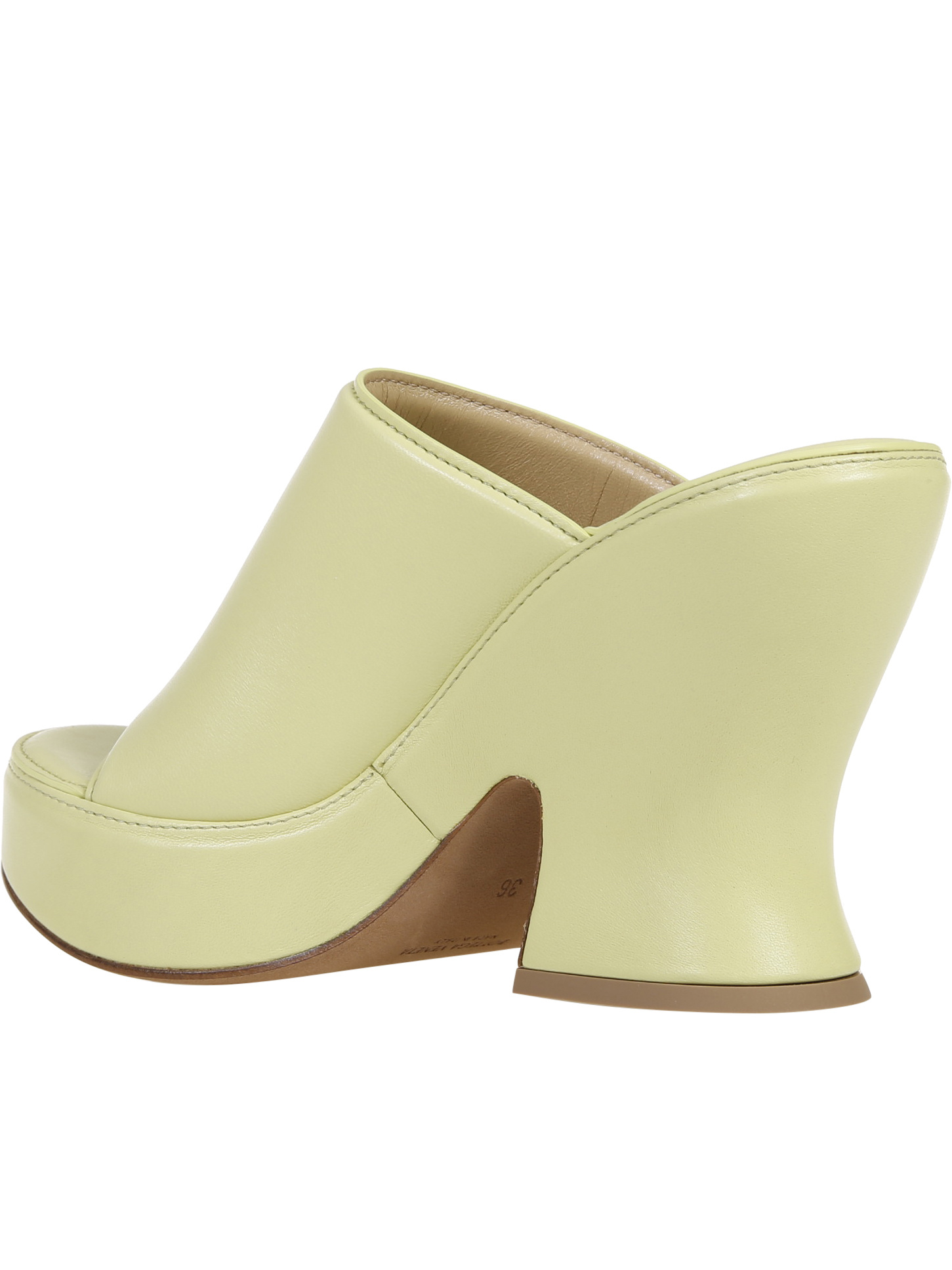 Bottega Veneta 115mm Wedge Platform Mules In Yellow